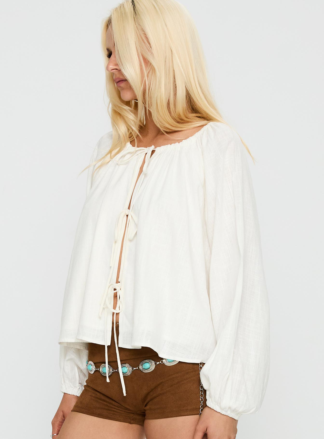 Somebody Else Tie Up Top White、mySite、solidvoid