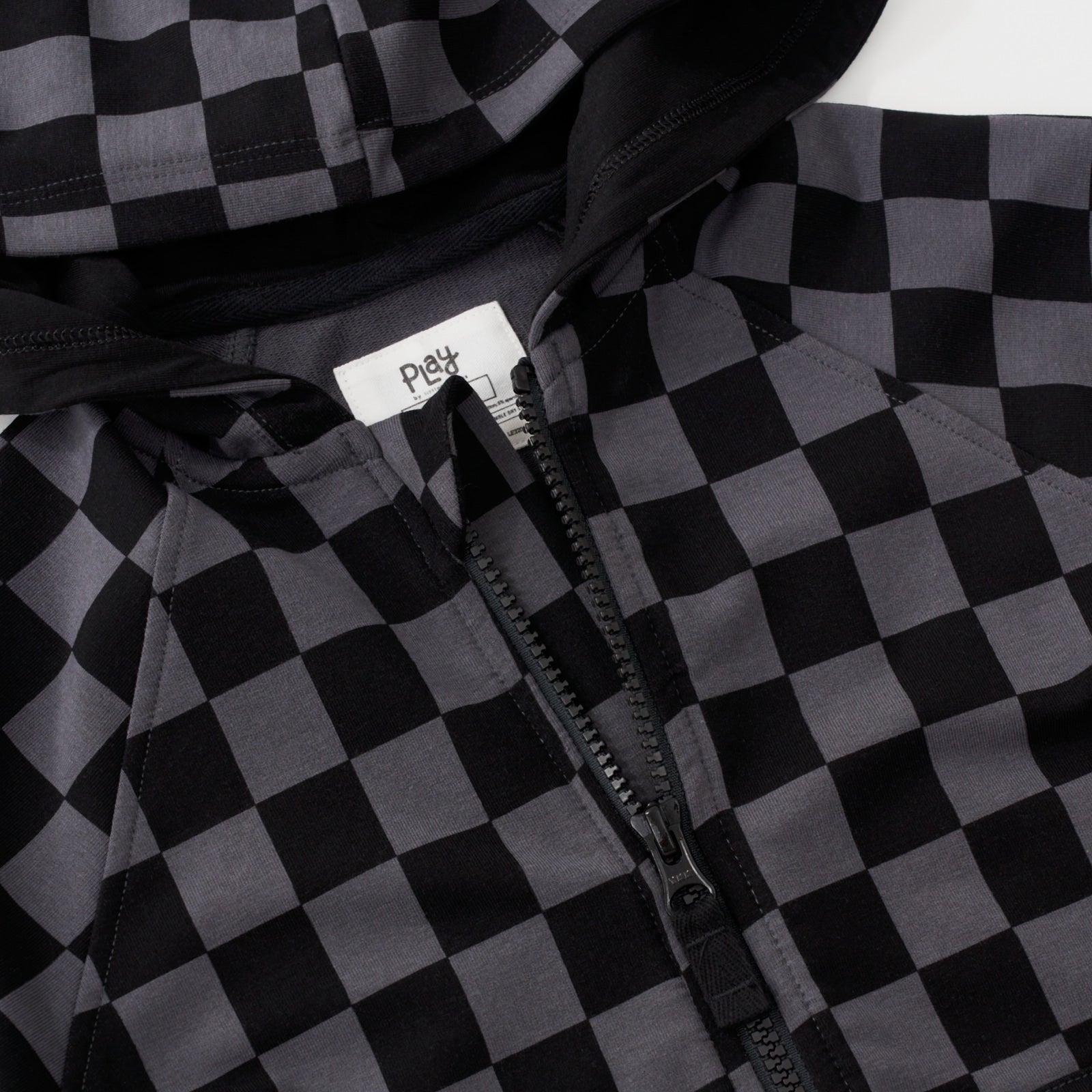 Monochrome Checks Zip Hoodie、mySite、g9winljtr