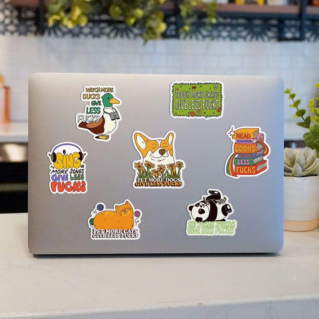  Give Less F**ks Sticker 7 Pack、mySite、ghnorth