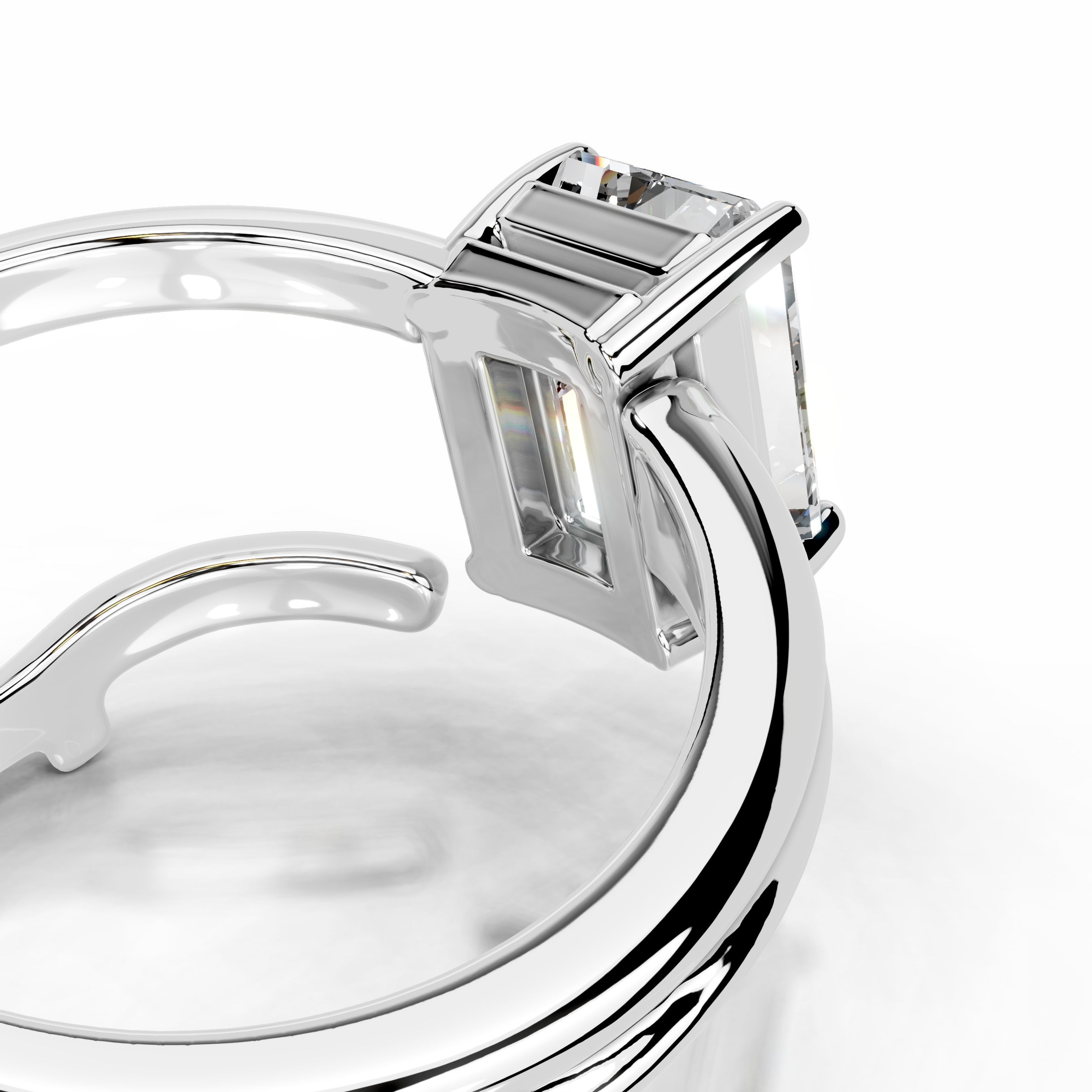 Emerald Embrace Lab Grown Diamond Ring - Platinum、mySite、hinf8tx79