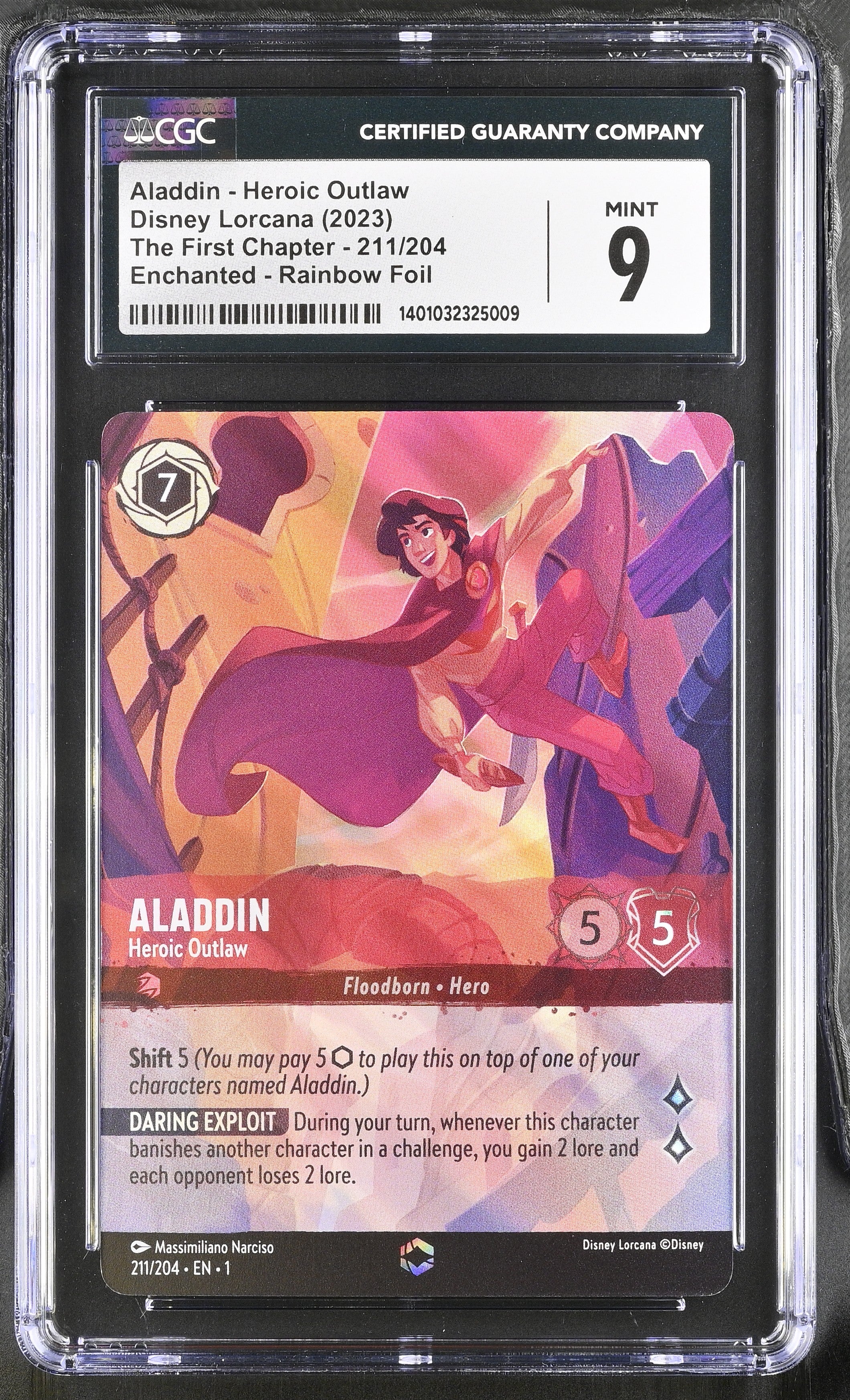 CGC 9 Aladdin - Heroic Outlaw (Enchanted) (211/204) The First Chapter - 1401032325009、mySite、waistdrama