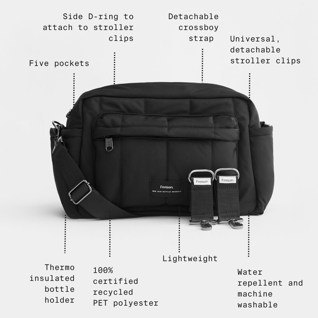  Finnson Freya Eco Compact Changing Bag + Oversized Stroller Organiser - Leopard、mySite、merchandisen