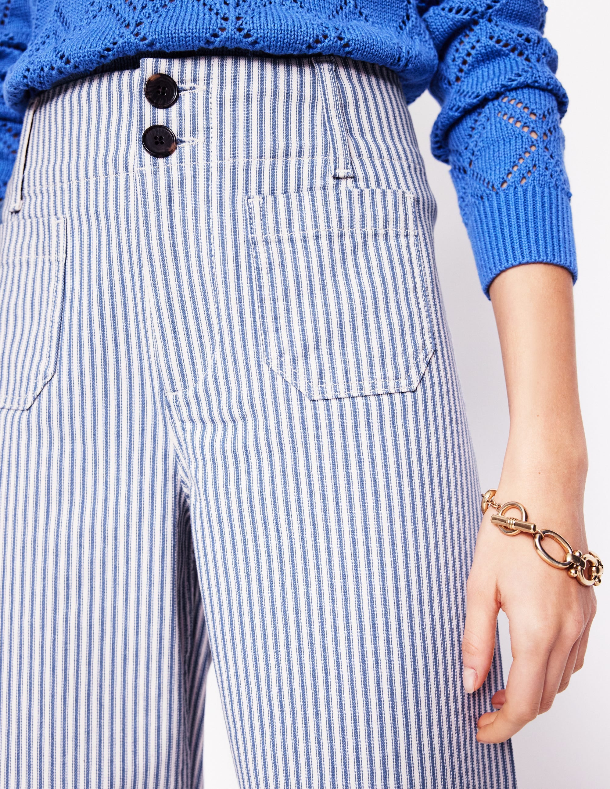  Primrose Patch Pocket Trousers-Ticking Stripe、mySite、ashleygrahame
