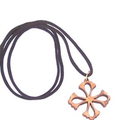 Flower Cross - olive wood necklace, necklace is 70cm long - 28 inches )、mySite、topwebapps