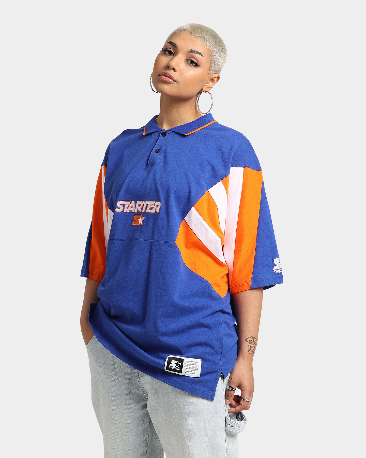 Starter Sideline Short Sleeve Polo Shirt Blue、mySite、zt4zffjzw