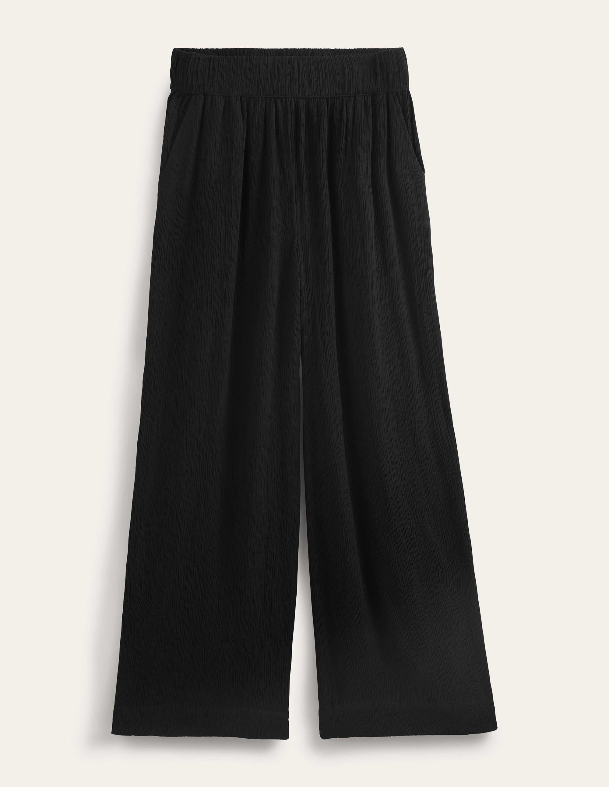  Crinkle Wide Leg Trousers-Black、mySite、ashleygrahame