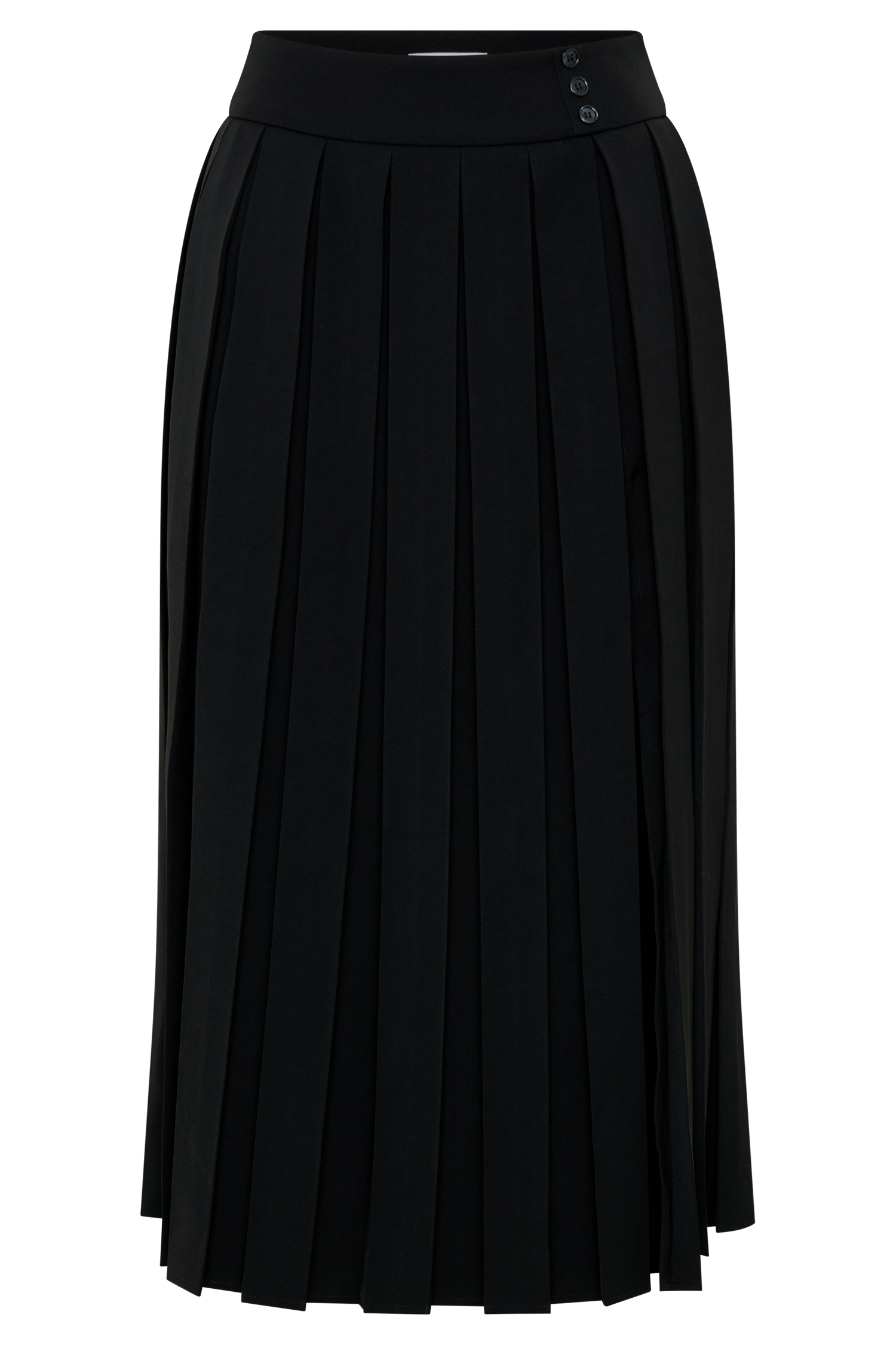 Sunny Pleated Midi Skirt - Black、mySite、solidvoid