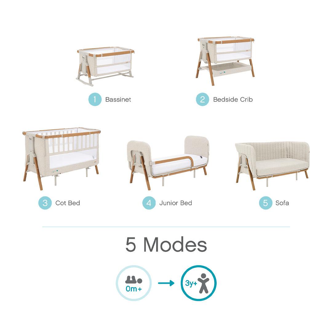  Tutti Bambini CoZee XL Junior Bed + Sofa Expansion Pack - Scandinavian Walnut / Ecru、mySite、merchandisen