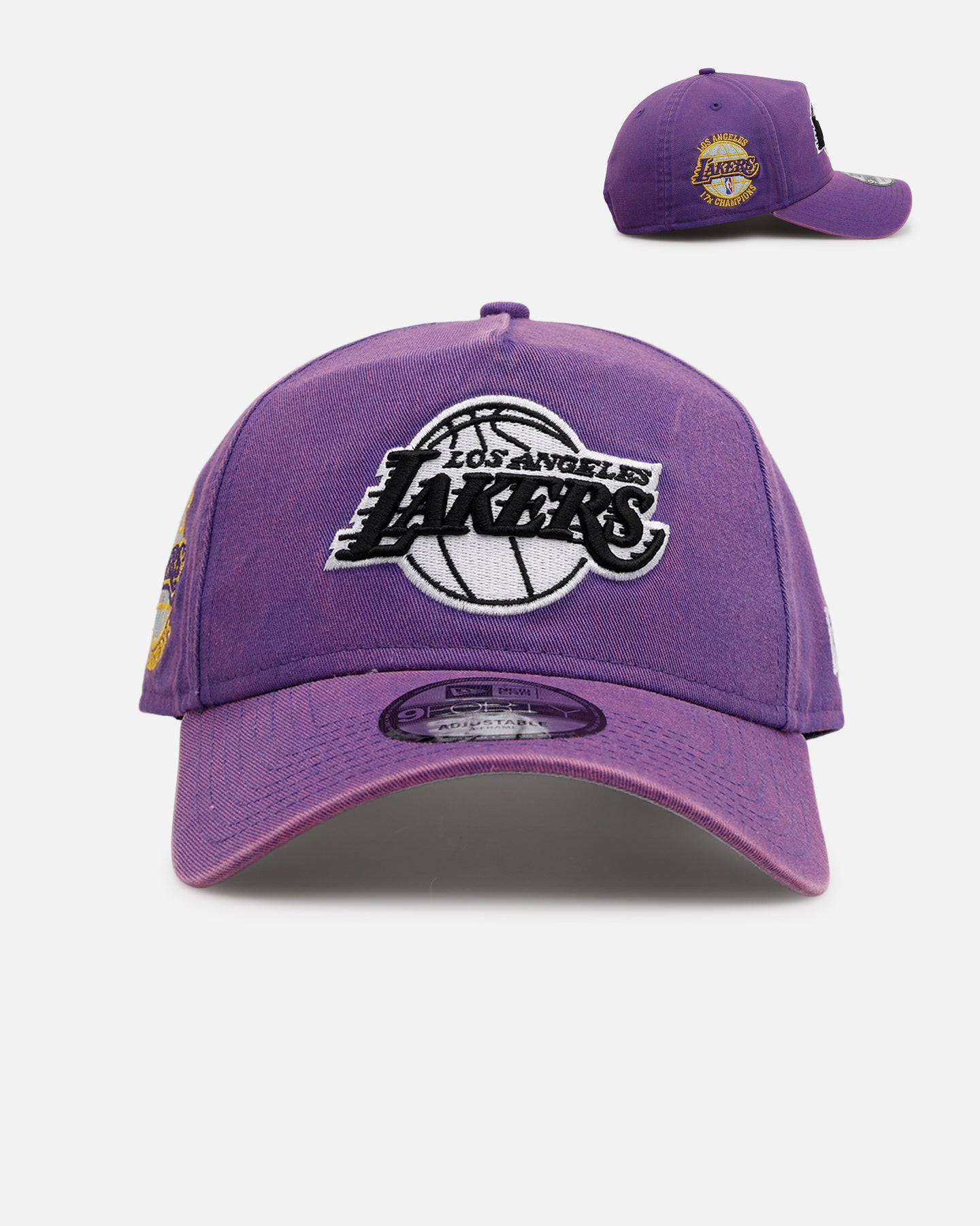 New Era Los Angeles Lakers 'Washed Purple' 9FORTY A-Frame Snapback Washed Purple、mySite、zt4zffjzw
