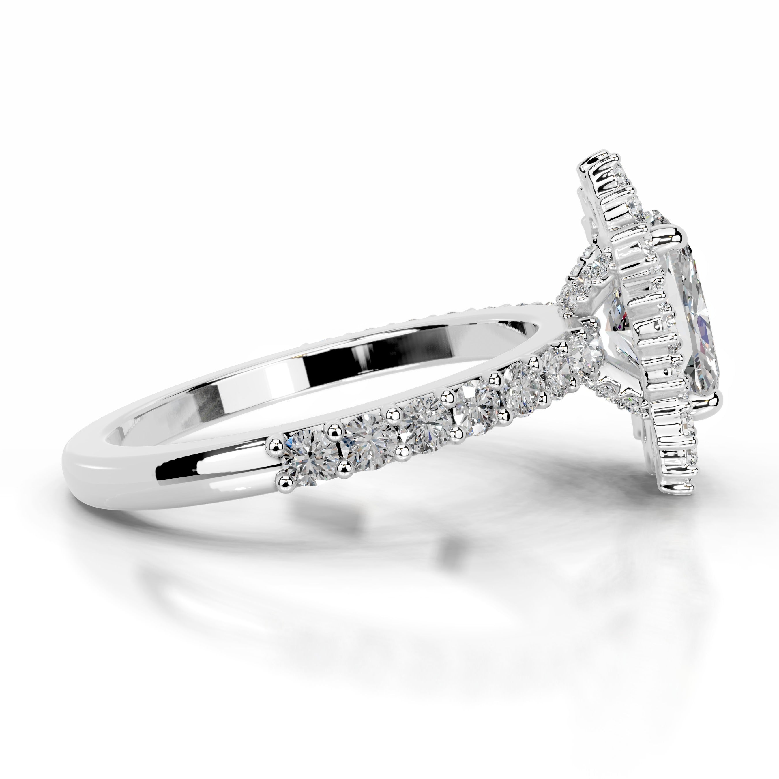 Bodil Moissanite & Diamond Ring - 14K White Gold、mySite、hinf8tx79
