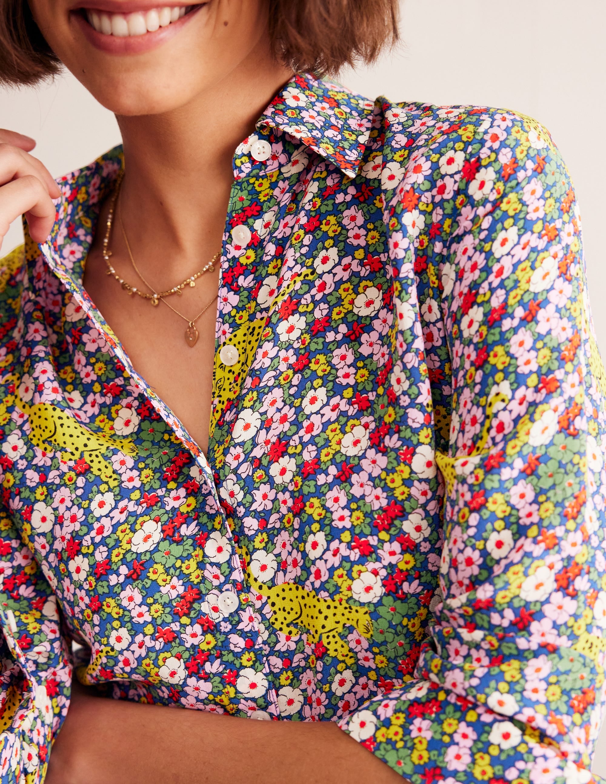  Sienna Silk Shirt-Multi, Leopard Bud、mySite、ashleygrahame