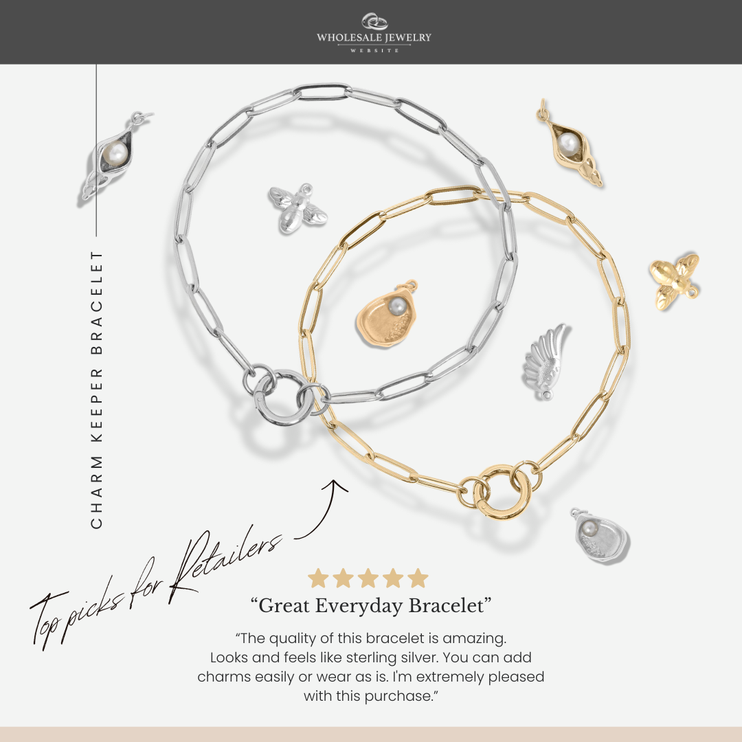 18K Gold PVD Stainless Steel Paperclip Charm Keeper Bracelet / BRJ9084、mySite、dreamappss