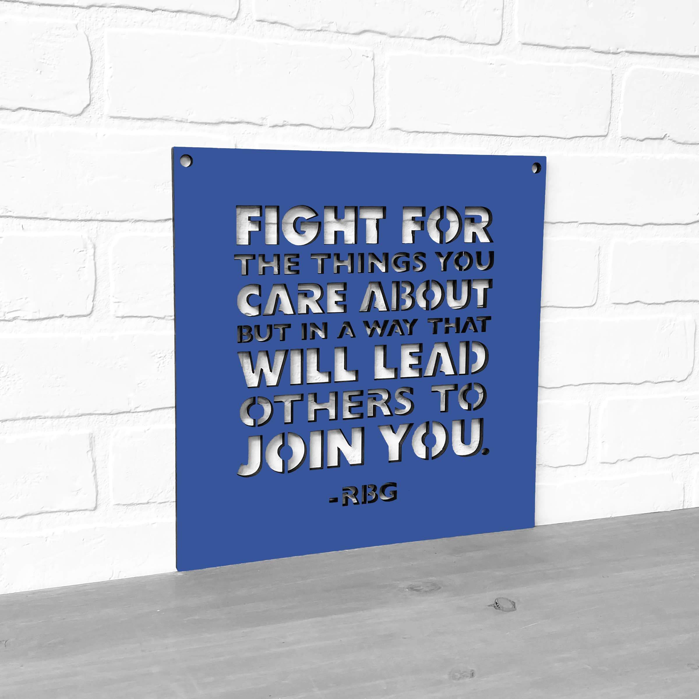 Fight For The Things You Care About Wood Wall Hanging、mySite、topwebapps