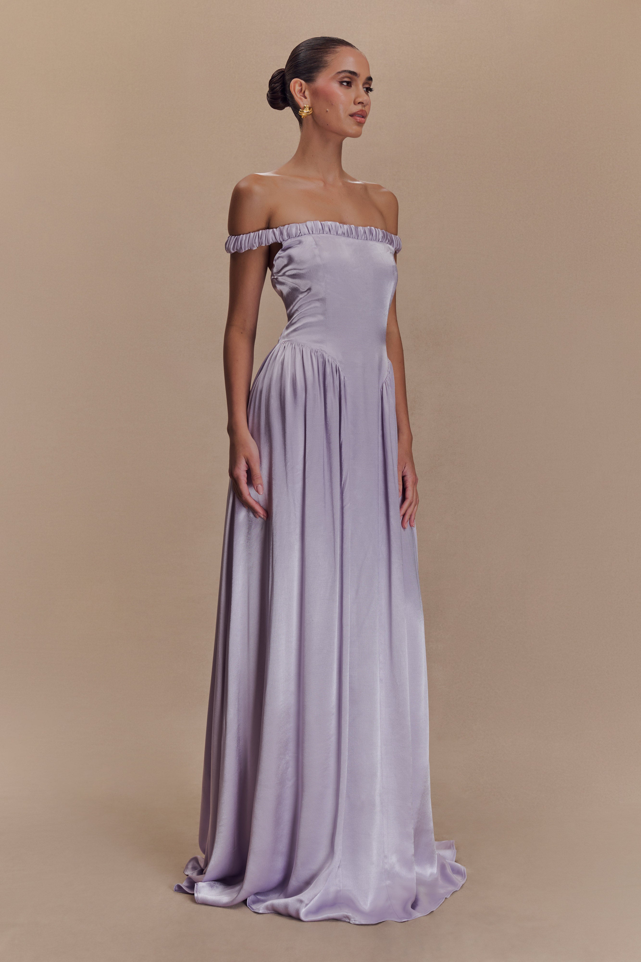 Coco Dropped Waist Maxi Dress - Lilac、mySite、solidvoid