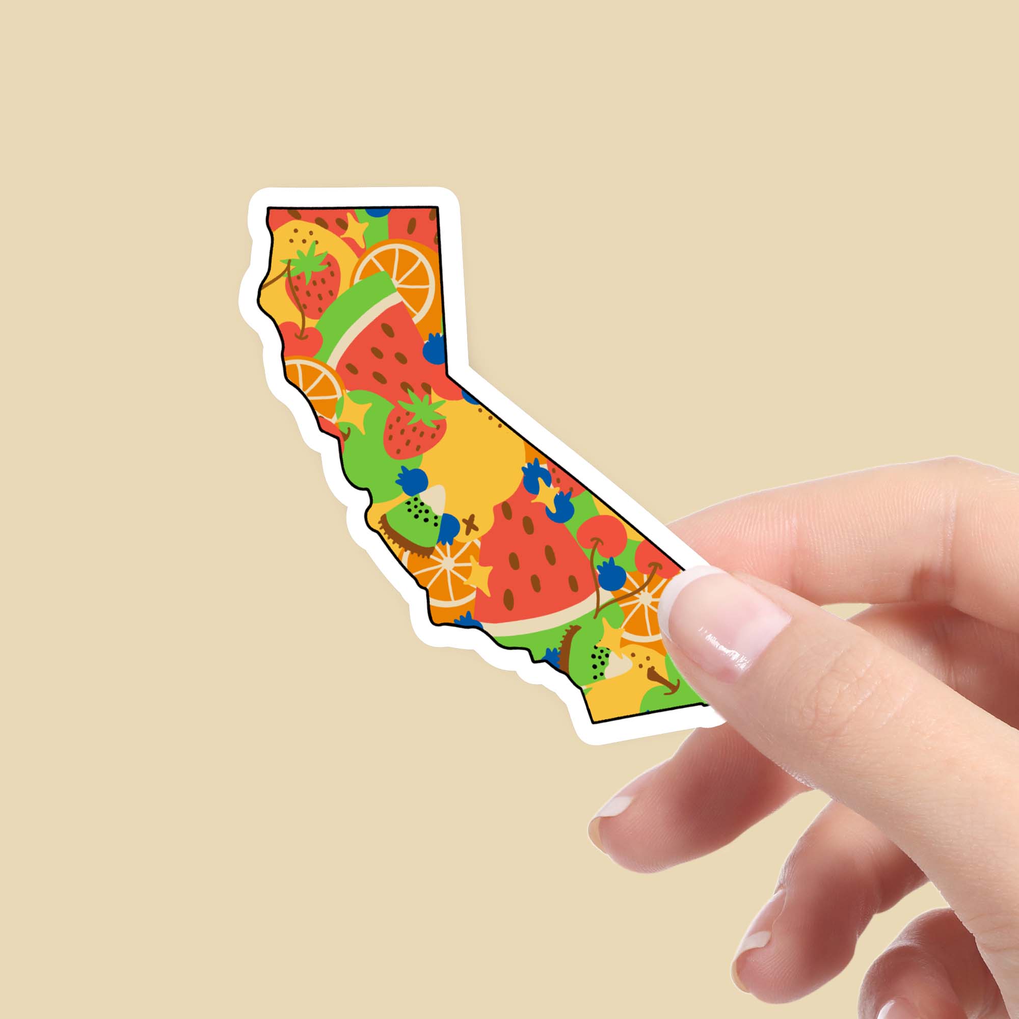  California Fruit Pattern Sticker、mySite、ghnorth