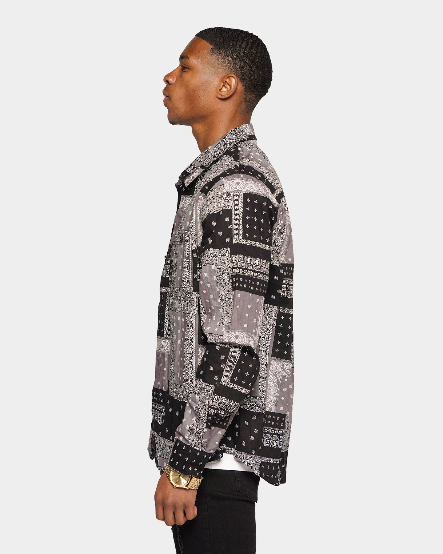 XXIII Paredea Paisley Button Up Black/White、mySite、zt4zffjzw