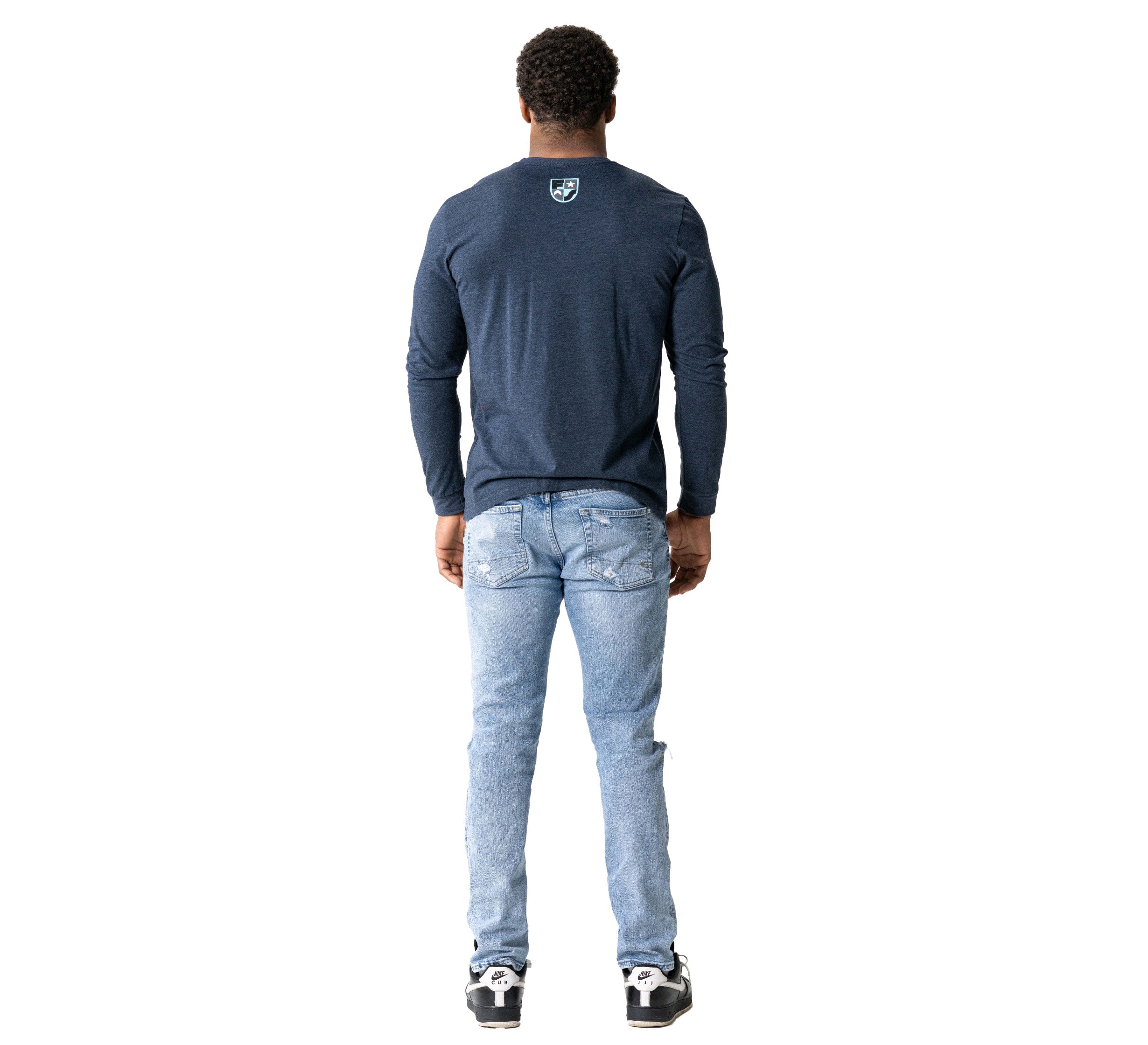 Retro Long Sleeve T-Shirt Navy、mySite、gigharbornorthrealestate