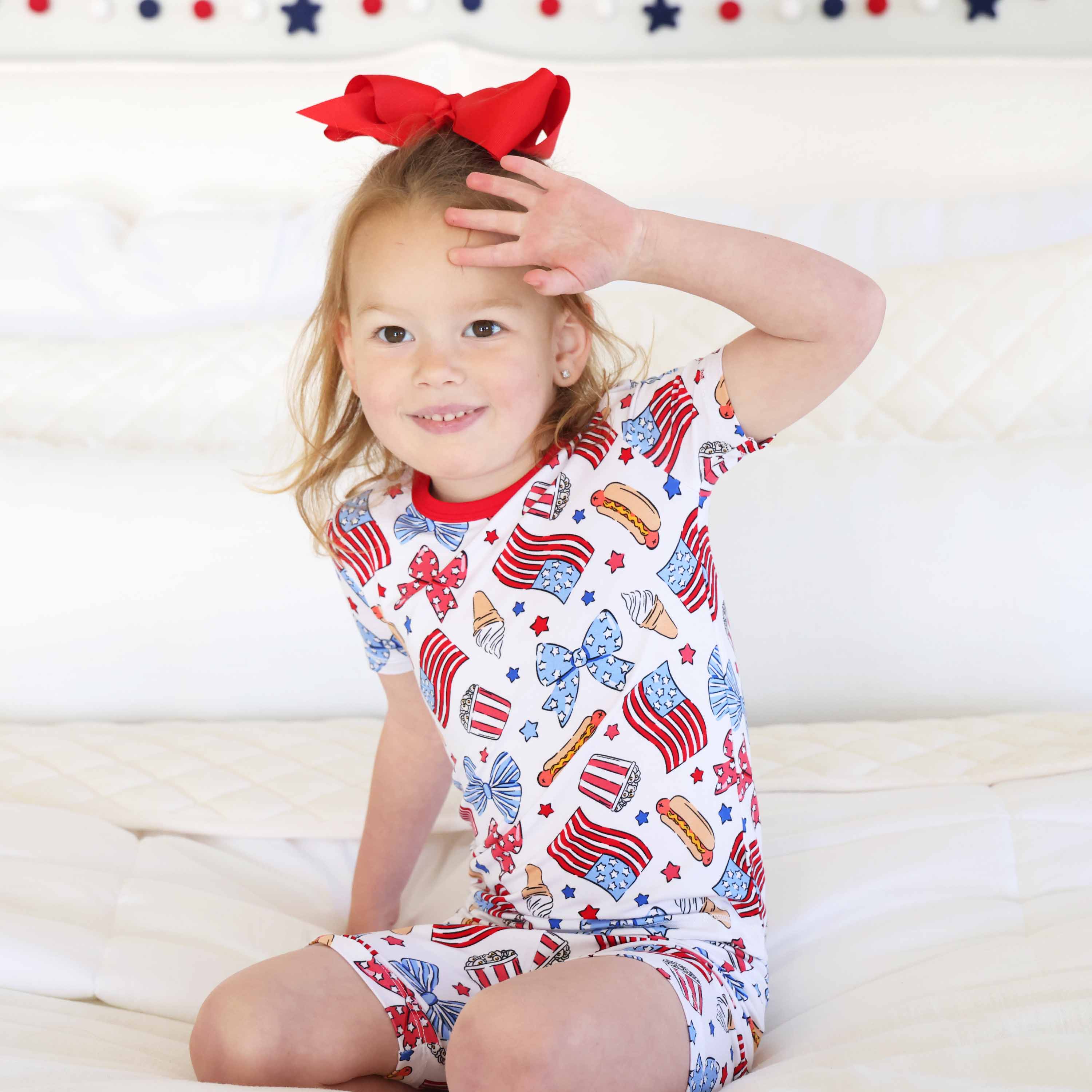  Two Piece Short Pajama Set | Party in the USA Bows、mySite、layawaytickets