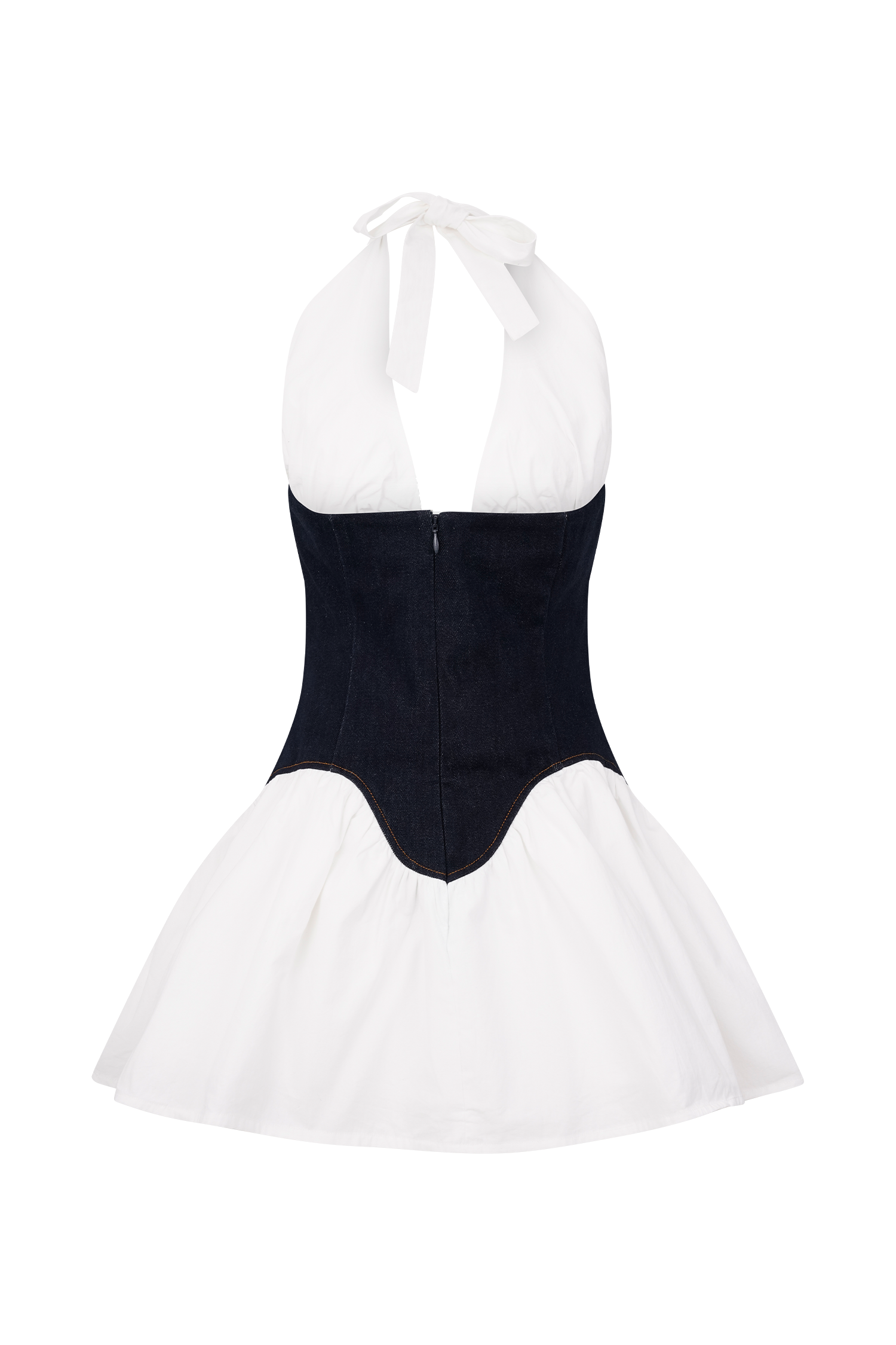 Merlyn Denim Cotton Mini Dress - Indigo Blue、mySite、solidvoid