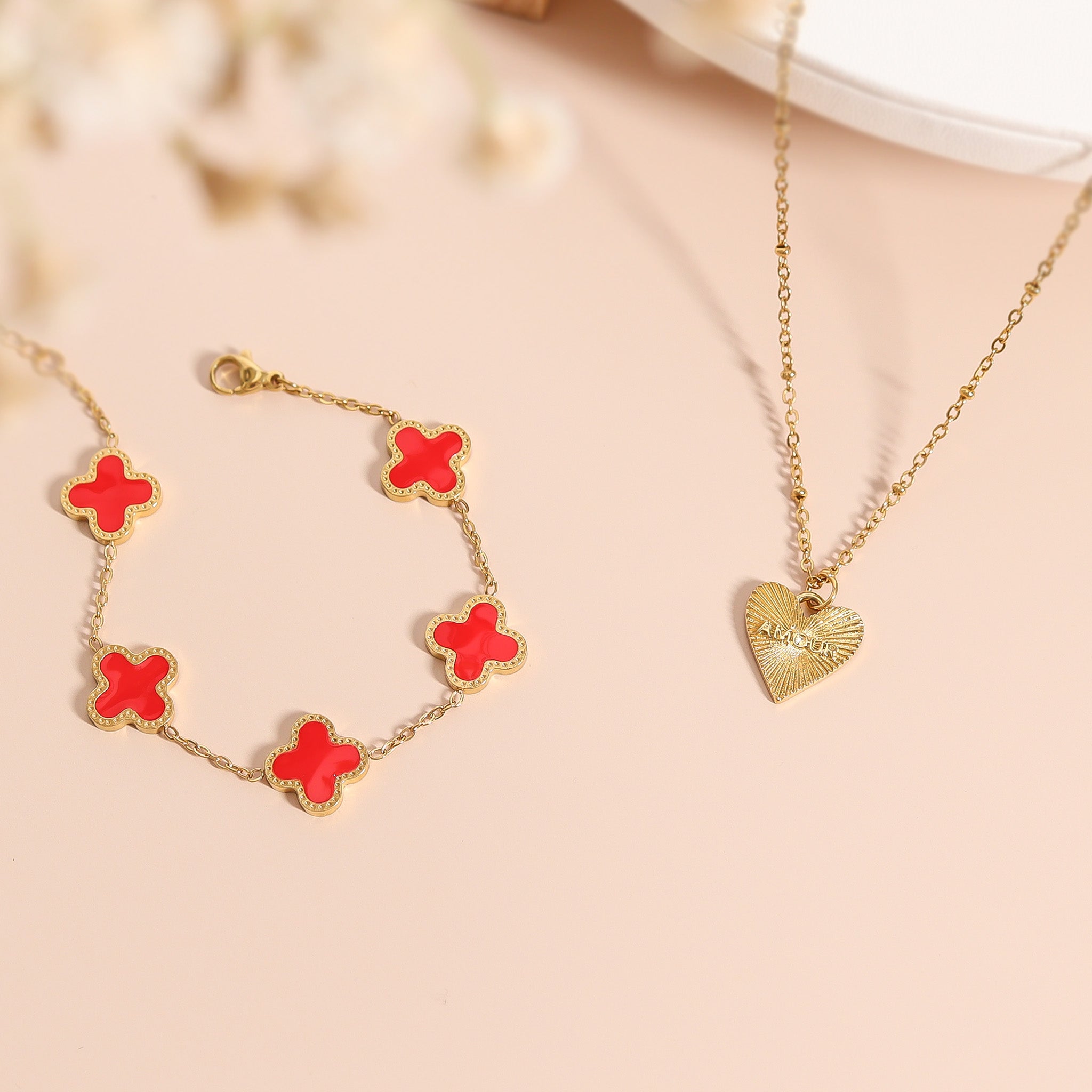 18K Gold PVD Stainless Steel Sunburst Heart Amour Charm / PDL0232、mySite、dreamappss