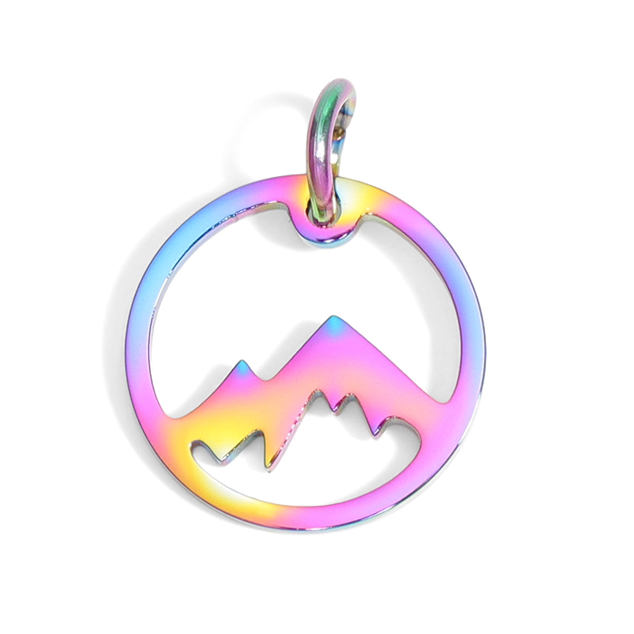 18K Gold PVD Stainless Steel Mountain Charm / PDJ5048、mySite、dreamappss