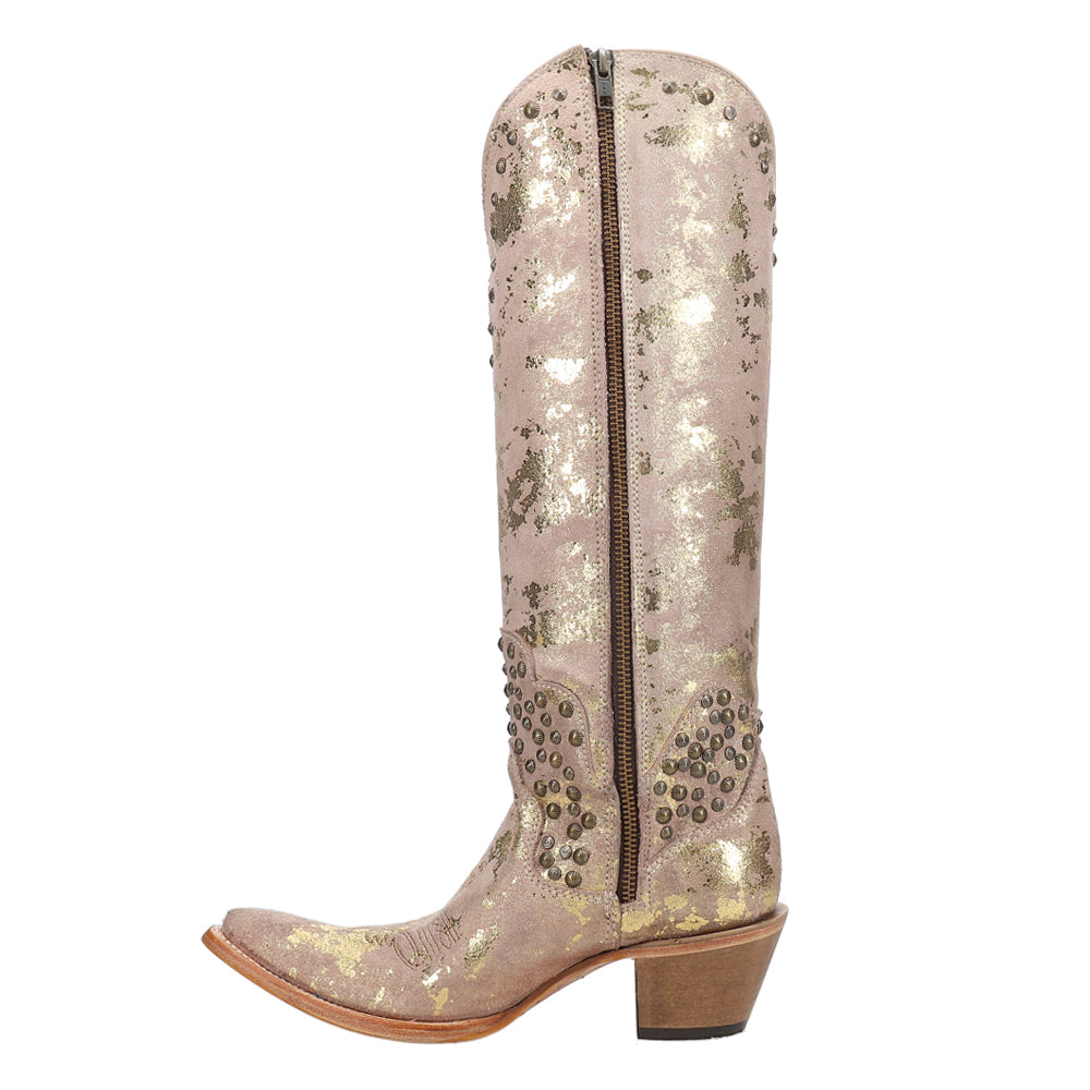 Tall Metallic Embroidered Studded Pointed Toe Cowboy Boot、mySite、gtrtttuynbv