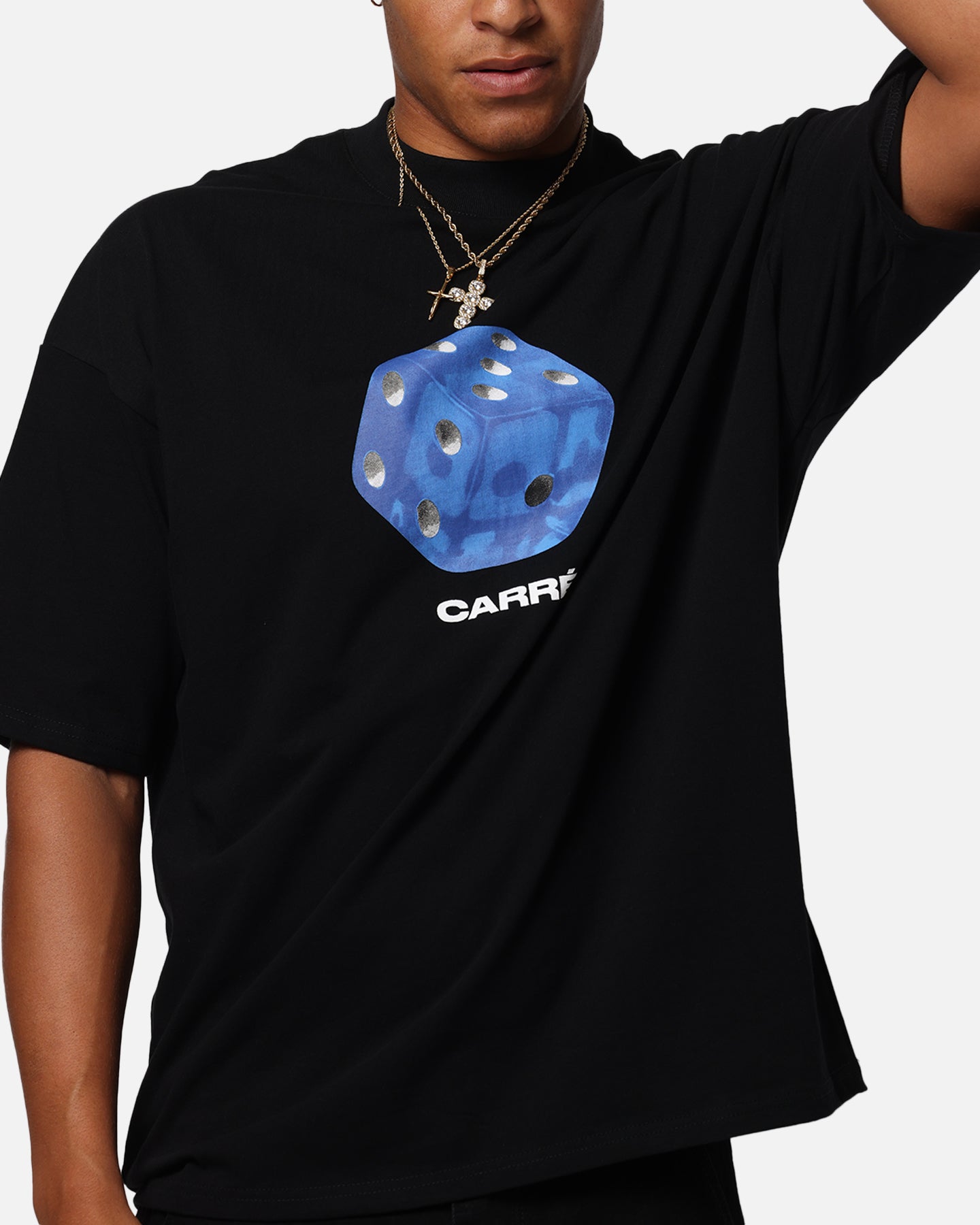 Carre Die Mock Neck T-Shirt Black、mySite、zt4zffjzw