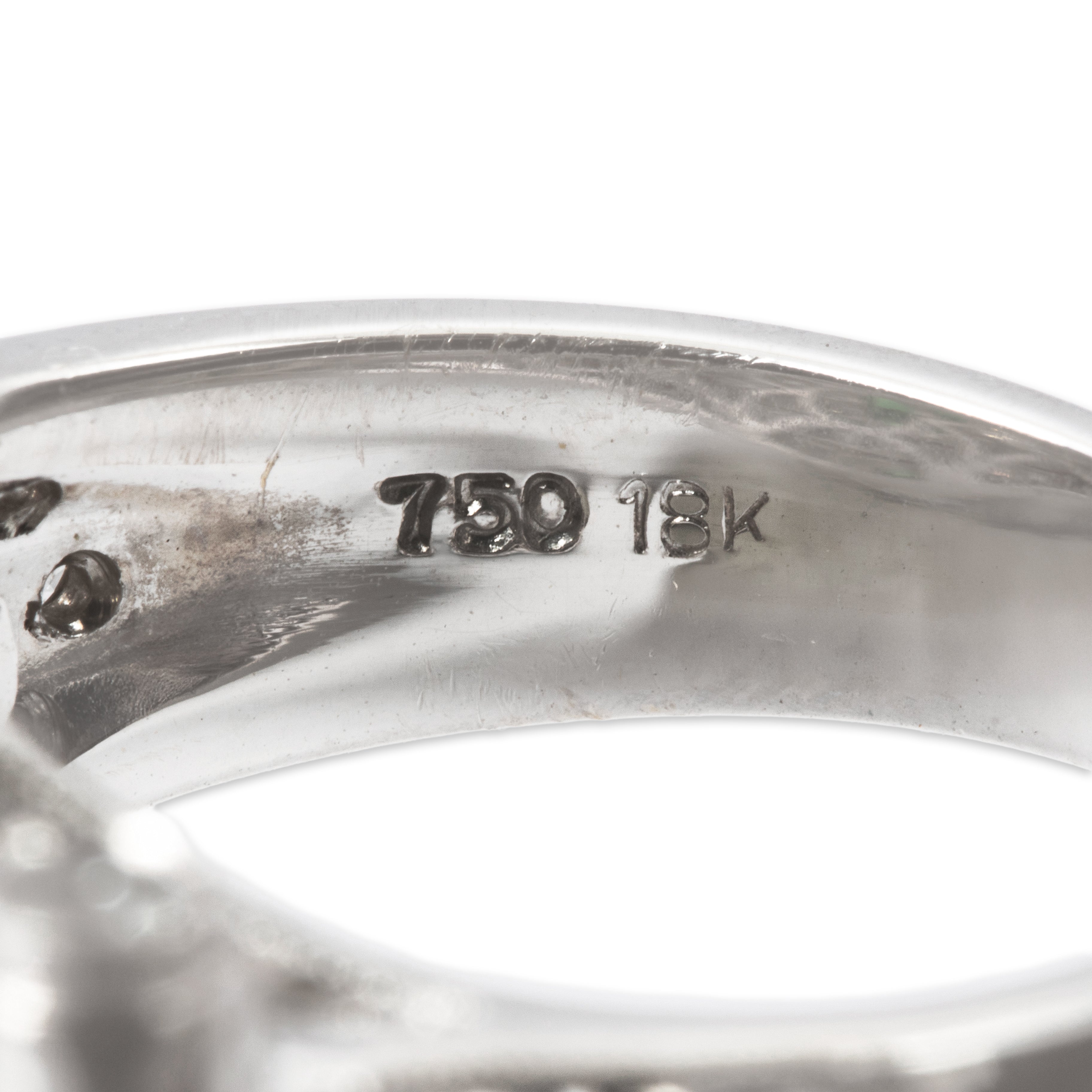 Vintage 18k White Gold 2.3ct Tsavorite Garnet 2.5cttw Diamond Statement Ring、mySite、hinf8tx79