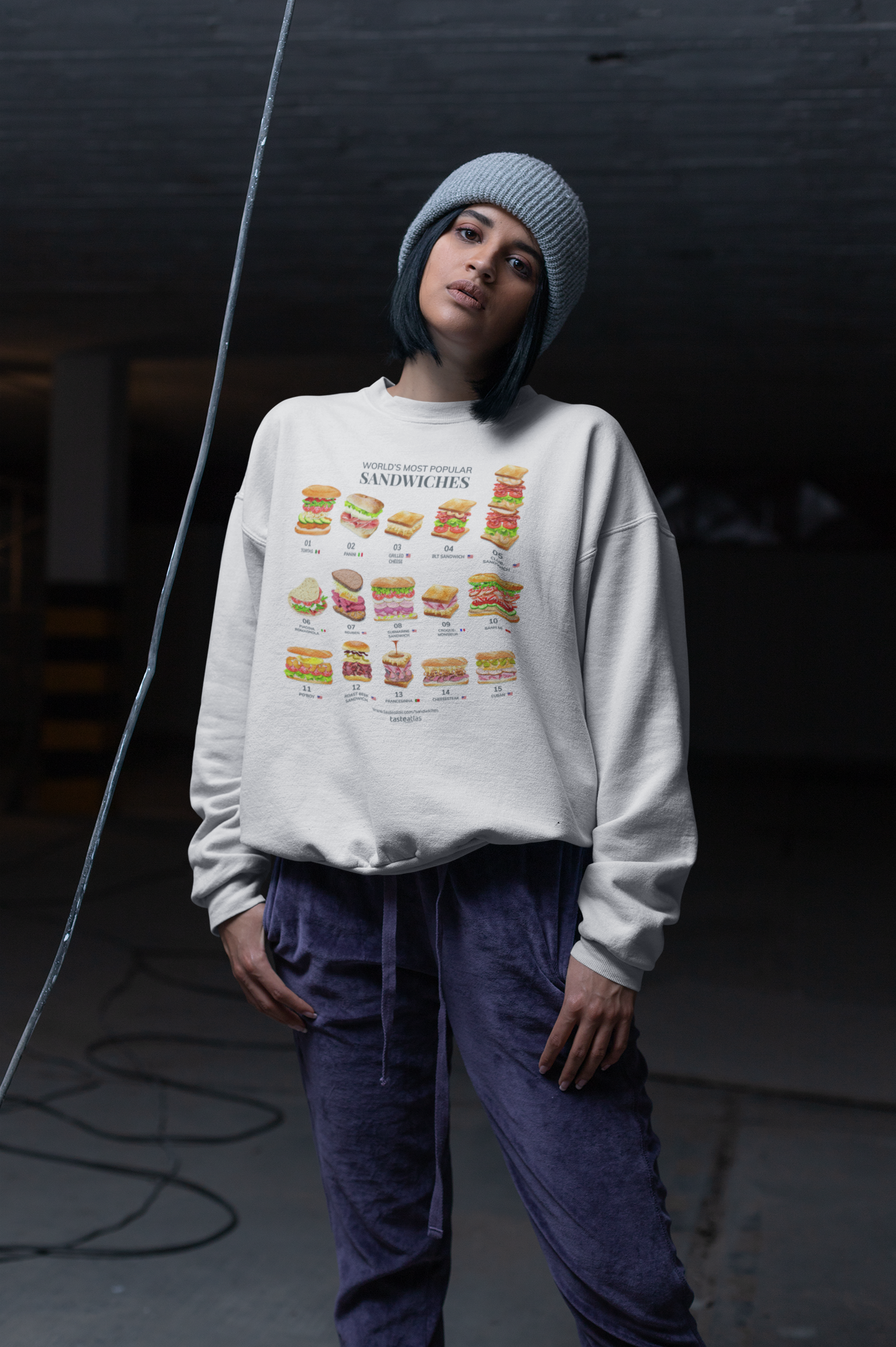 World's Most Popular Sandwiches Unisex Sweatshirt、mySite、camillekostekn
