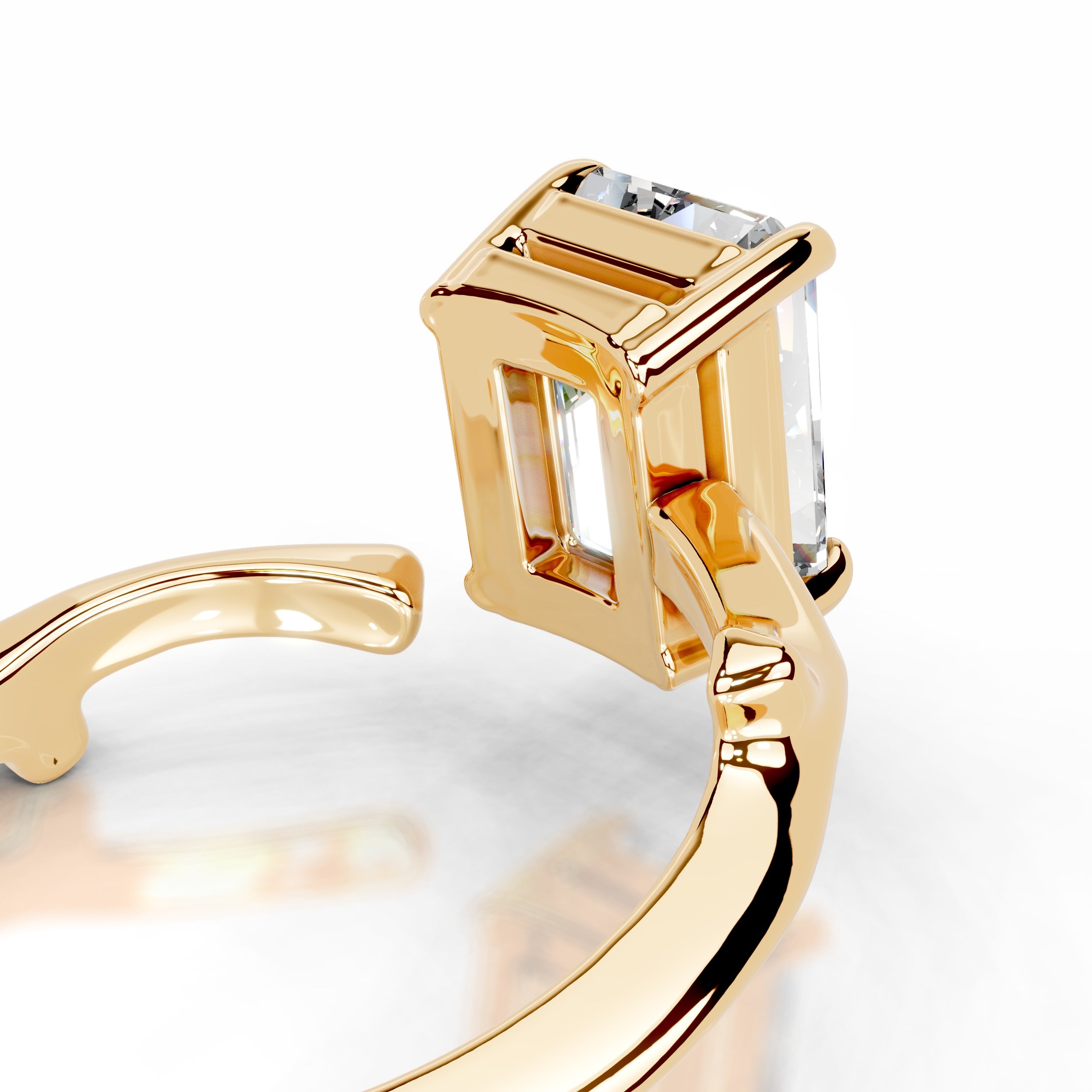 Branching Elegance Lab Grown Diamond Ring - 18K Yellow Gold、mySite、hinf8tx79