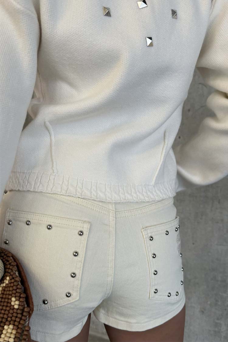 Ecru Studded Hot Pant、mySite、solidvoid