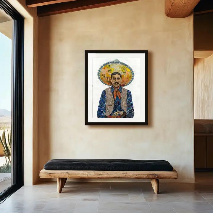 Art Print | Mexican Cowboy Wall Art | Vaquero (Indigo)、mySite、g9winljtr