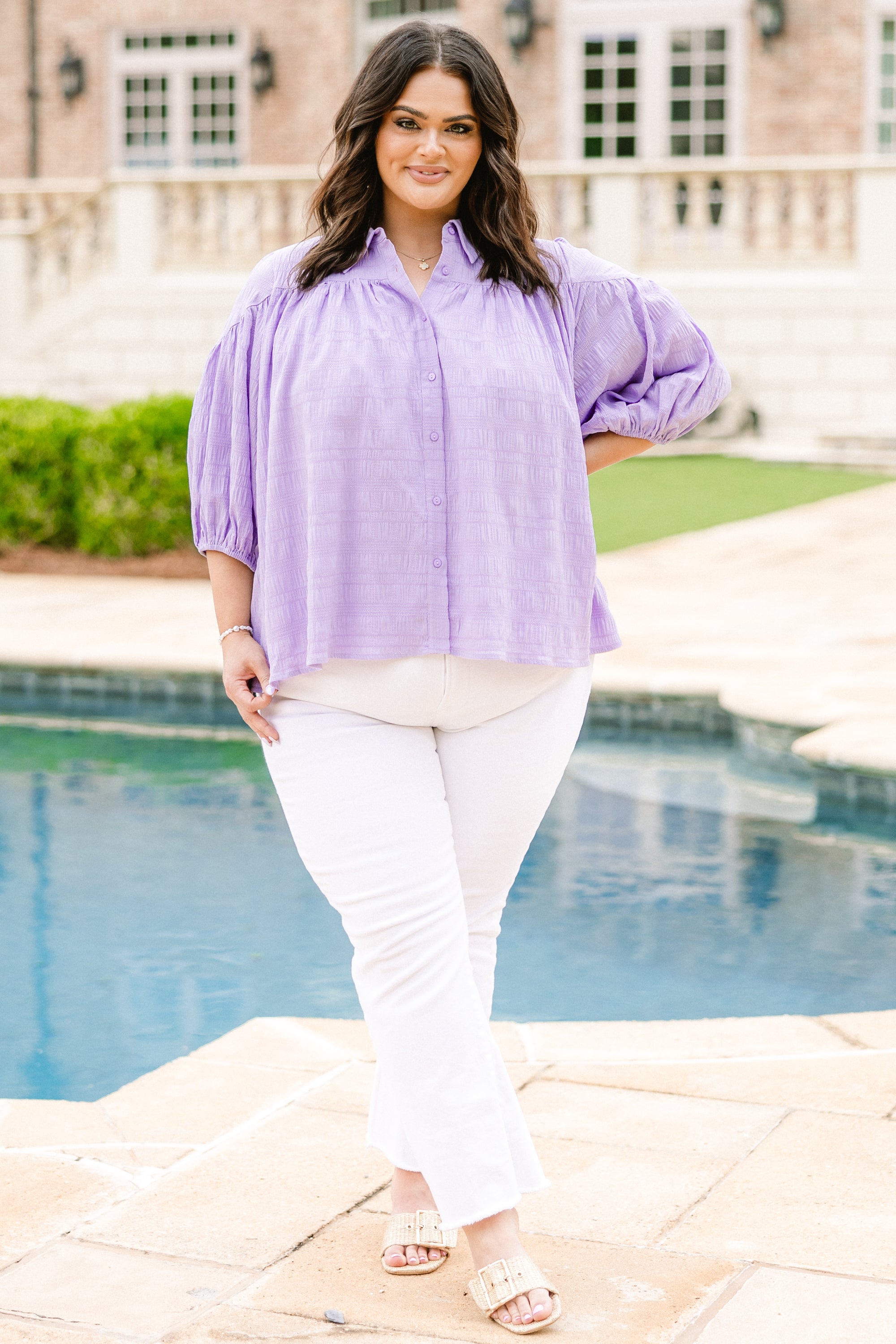  Love Is All Around Blouse, Purple、mySite、justintrudeaud