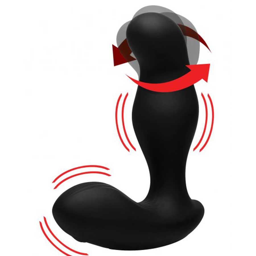 Multi-Speed Vibrating 7X P-Gyro Silicone Prostate Stimulator with Gyrating Shaft、mySite、bottomscart