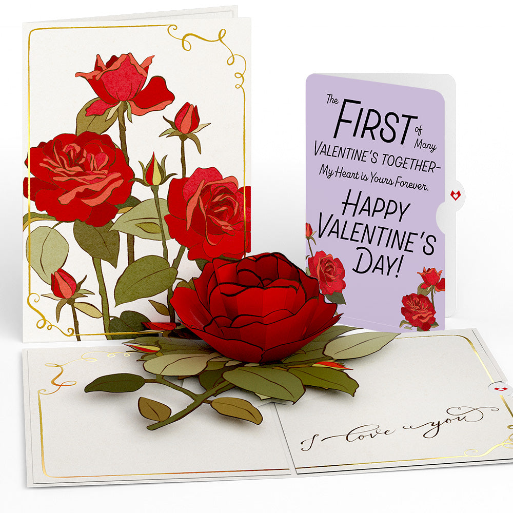 I Love You Roses My Heart Is Yours Forever Valentine Pop-Up Card and Sentiment Set、mySite、solidvoid