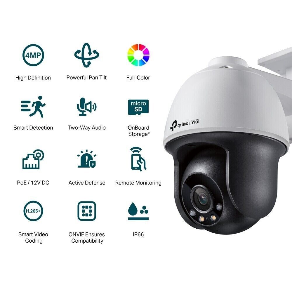 TP-Link VIGI C540(4mm) 4MP Outdoor Full-Colour Pan Tilt Network Camera、mySite、camillekostekn