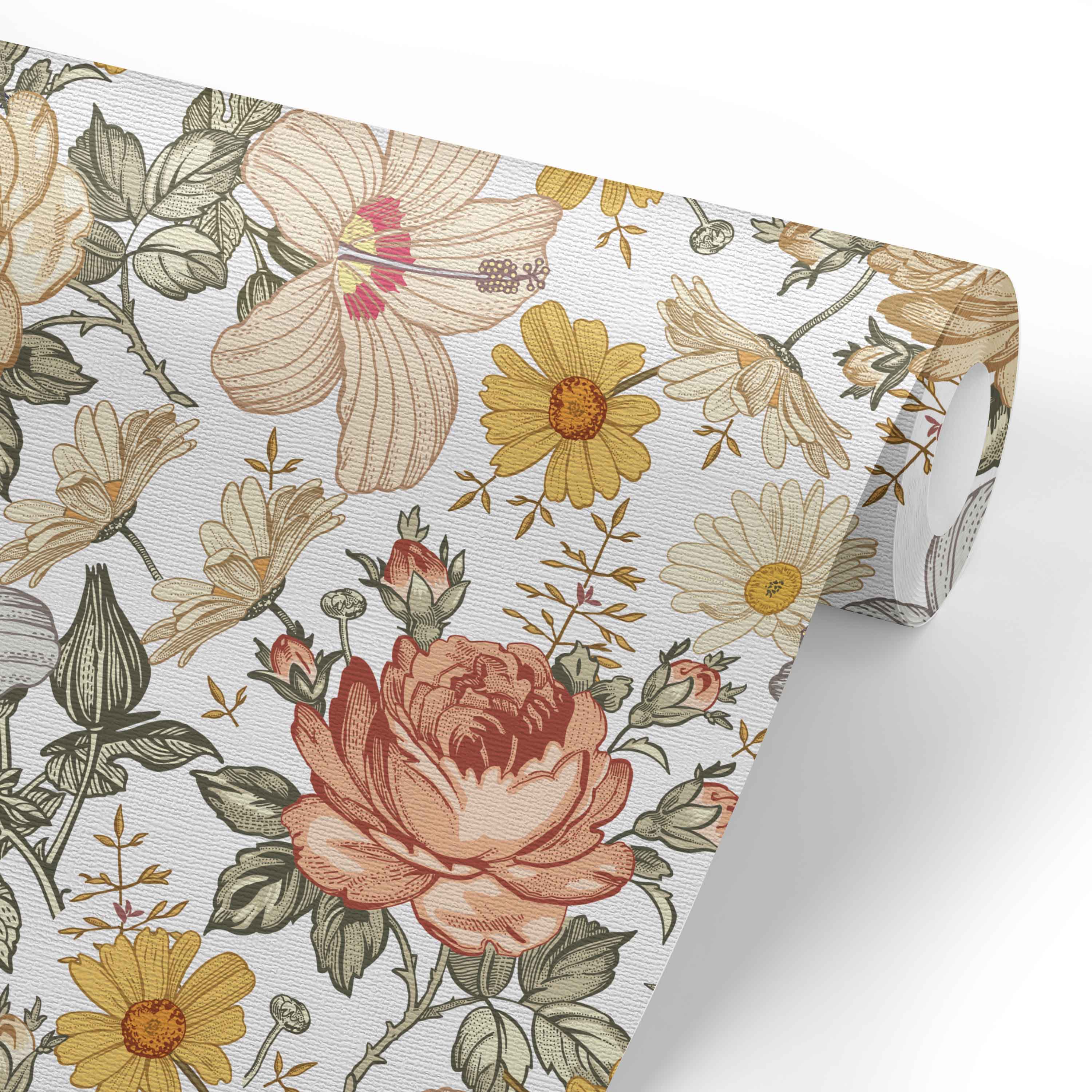  Peyton's Vintage Floral Removable Wallpaper、mySite、layawaytickets