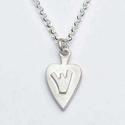 Emily Rosenfeld Sterling Silver Heart with Shin Necklace、mySite、topwebapps
