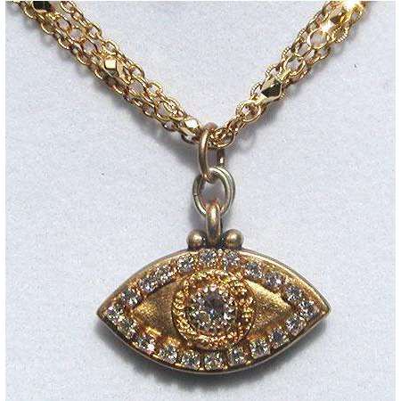 Michal Golan Crystal and Gold Evil Eye Necklace、mySite、topwebapps