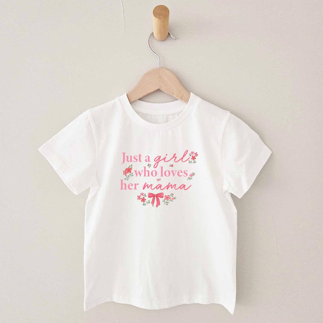  A Girl Who Loves Her Mama Kids Graphic Tee | White、mySite、layawaytickets