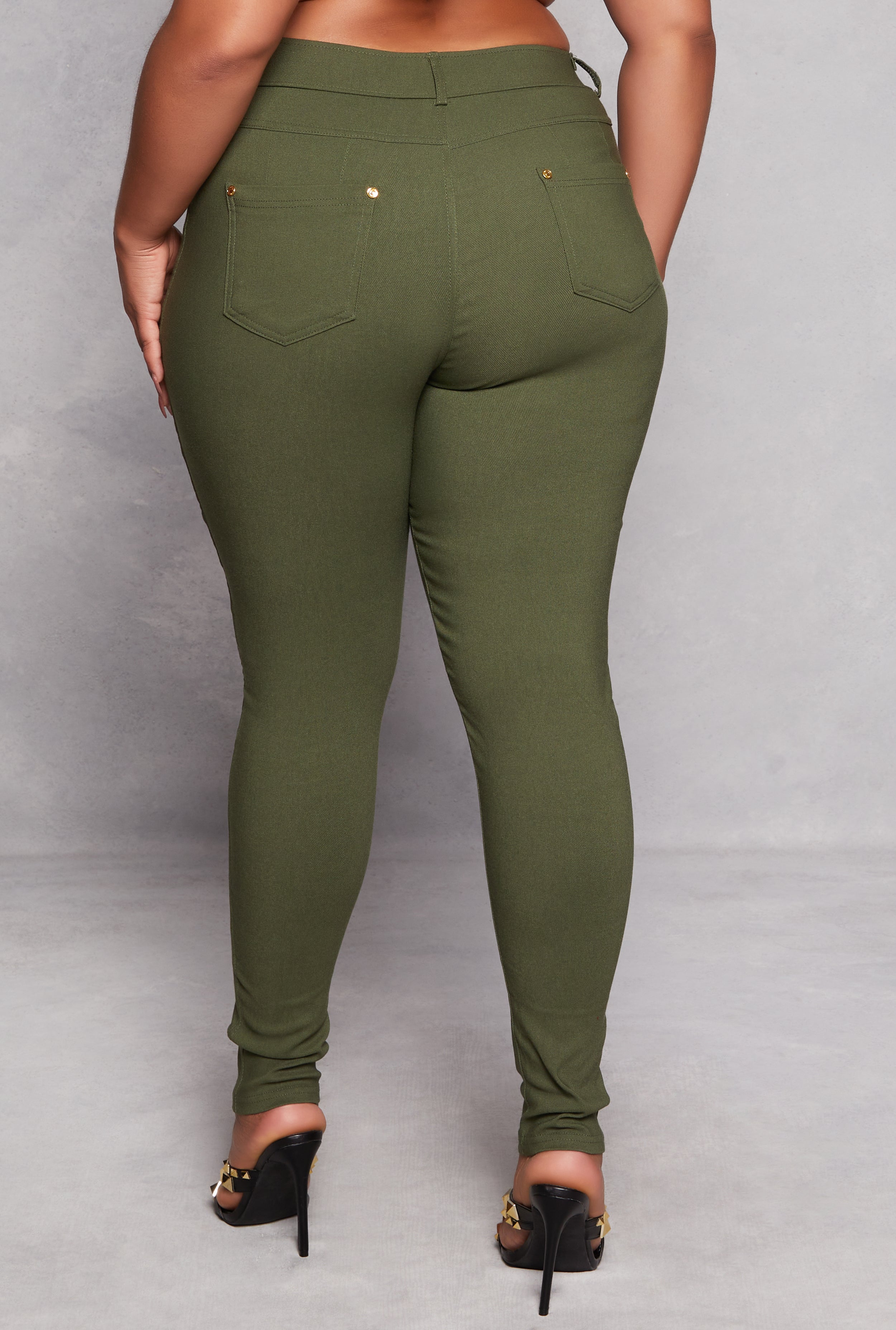 Plus Size Hyperstretch High Waist Skinny Leg Pants、mySite、camillekostekn