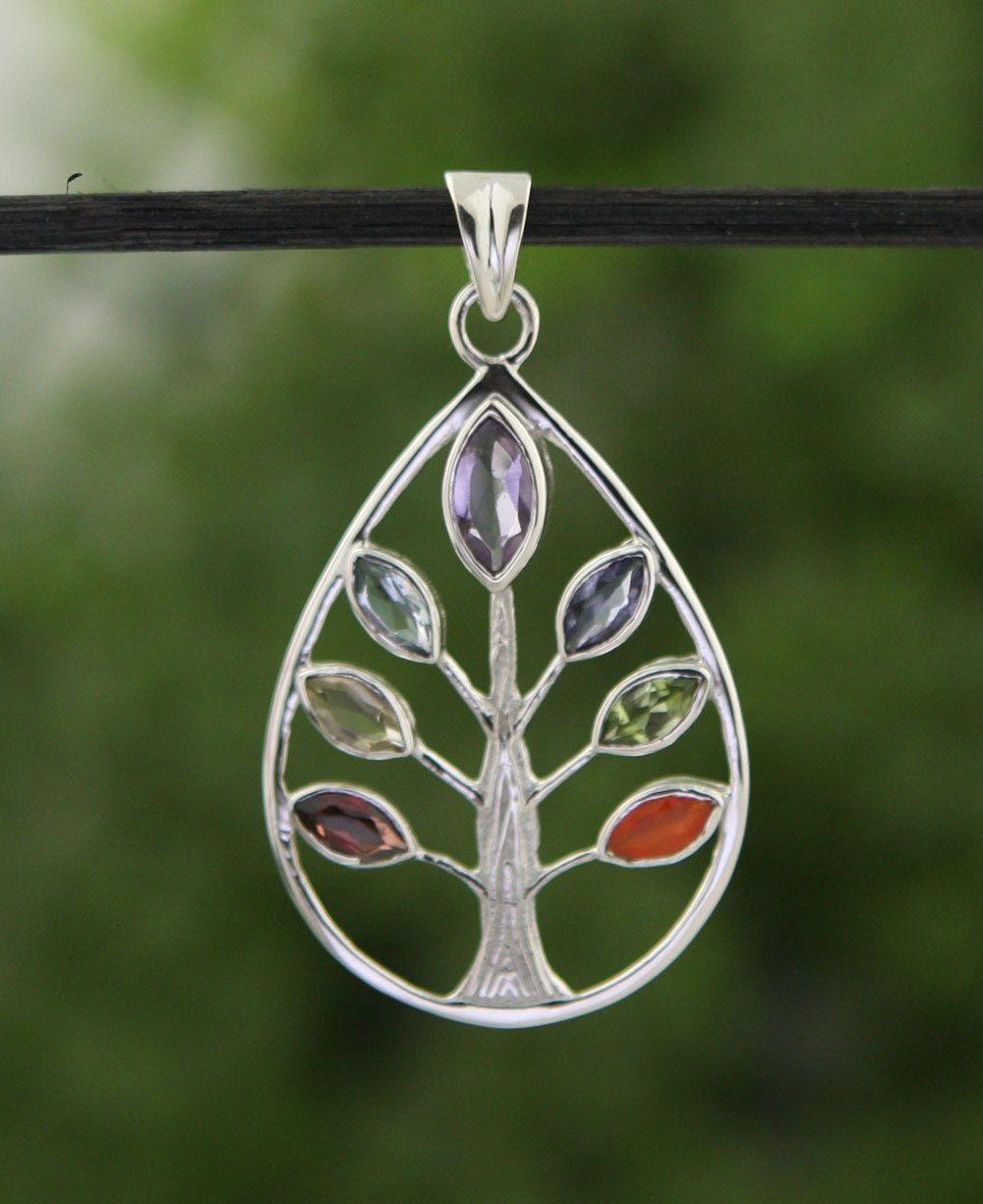 Sterling Silver Chakra Tree of Life Pendant、mySite、topwebapps
