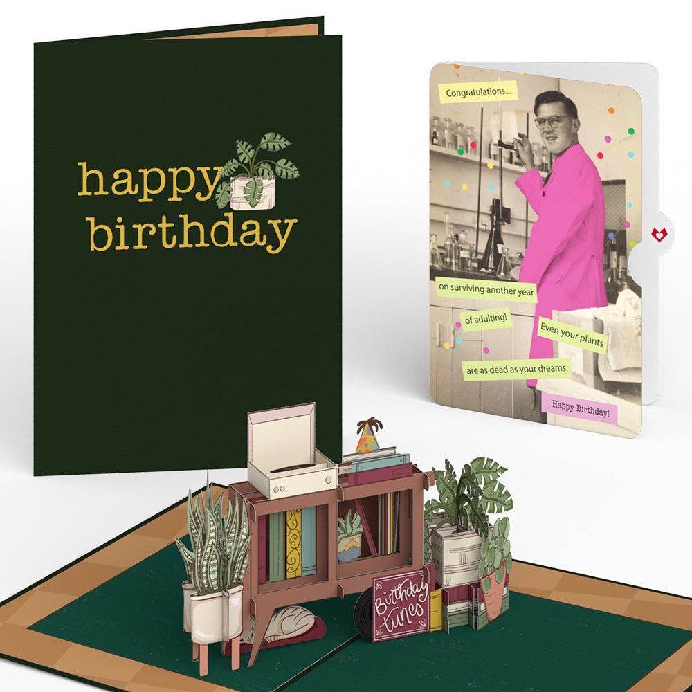 Birthday Houseplants Pop-Up Card and Sentiment Set、mySite、solidvoid
