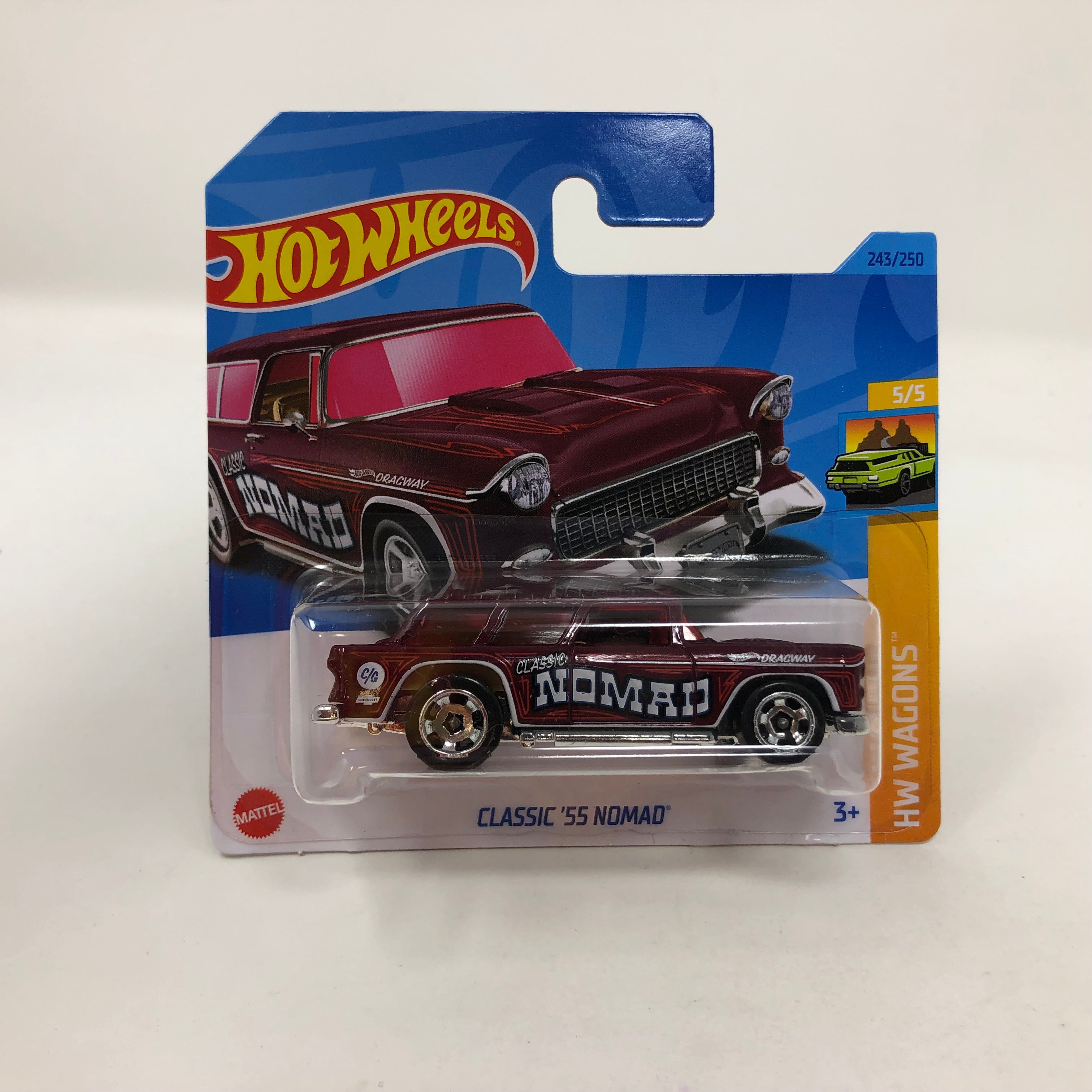 Classic '55 Nomad #243 * Red * 2024 Hot Wheels Basic Short Card Case A、mySite、hgirdovlk