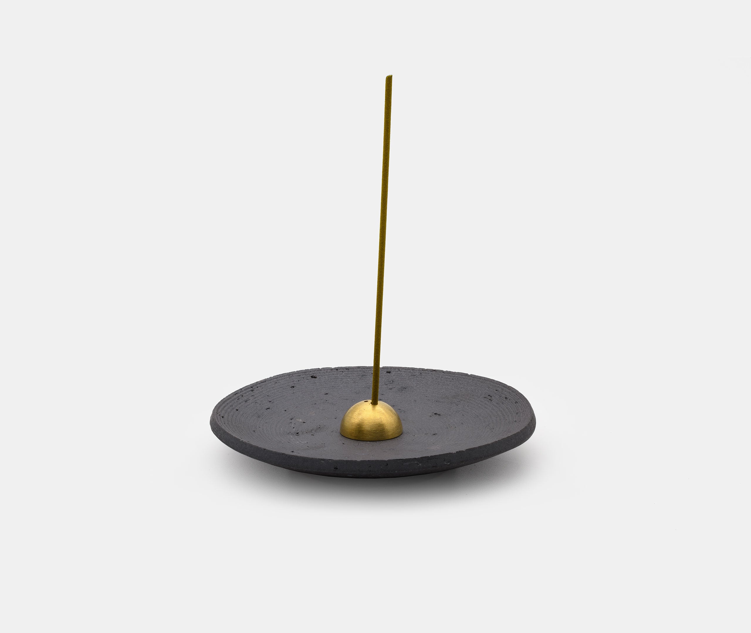 Black Stoneware Incense Dish with Gold Dome、mySite、topwebapps