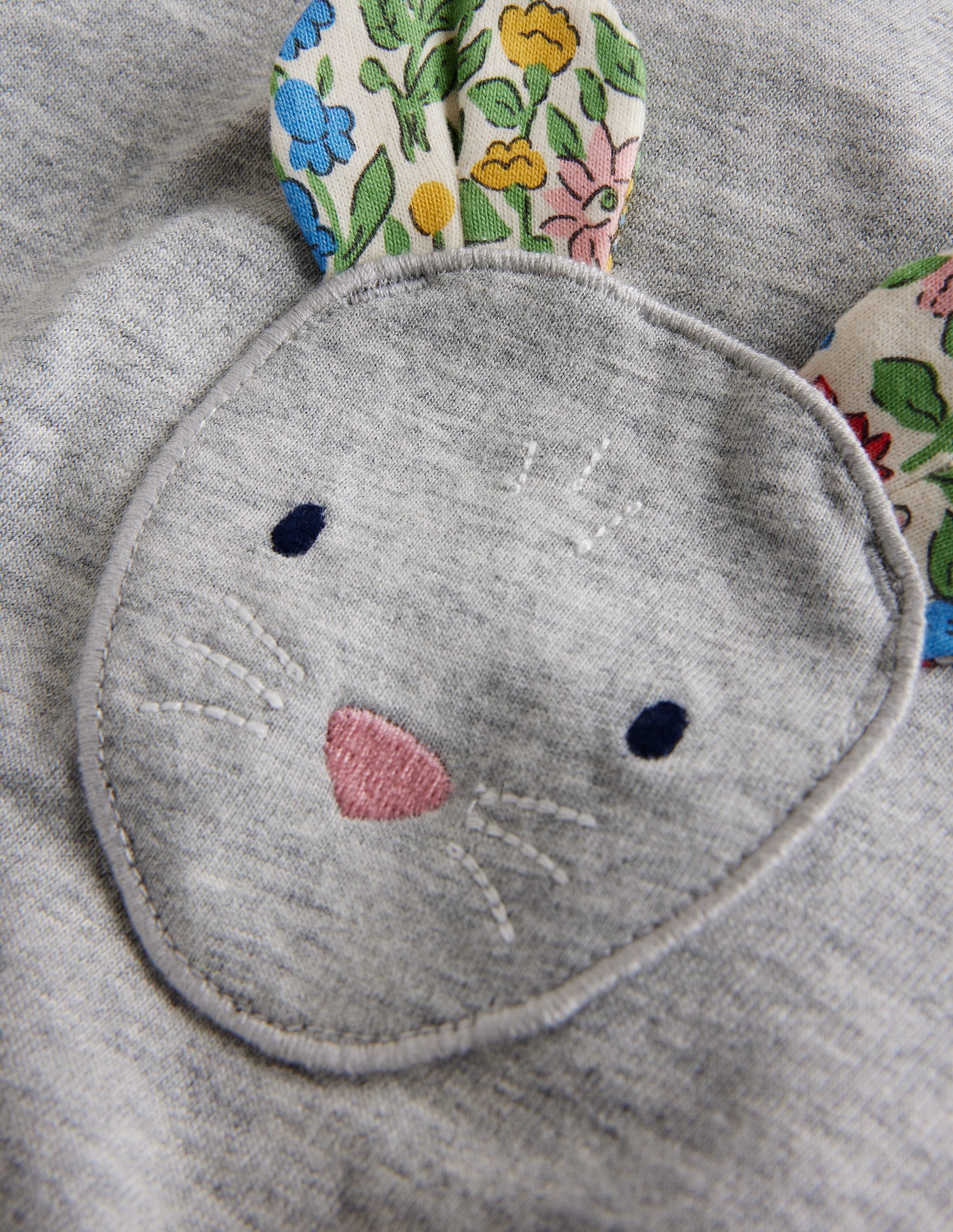  Appliqué Motif T-shirt-Grey Marl、mySite、ashleygrahame