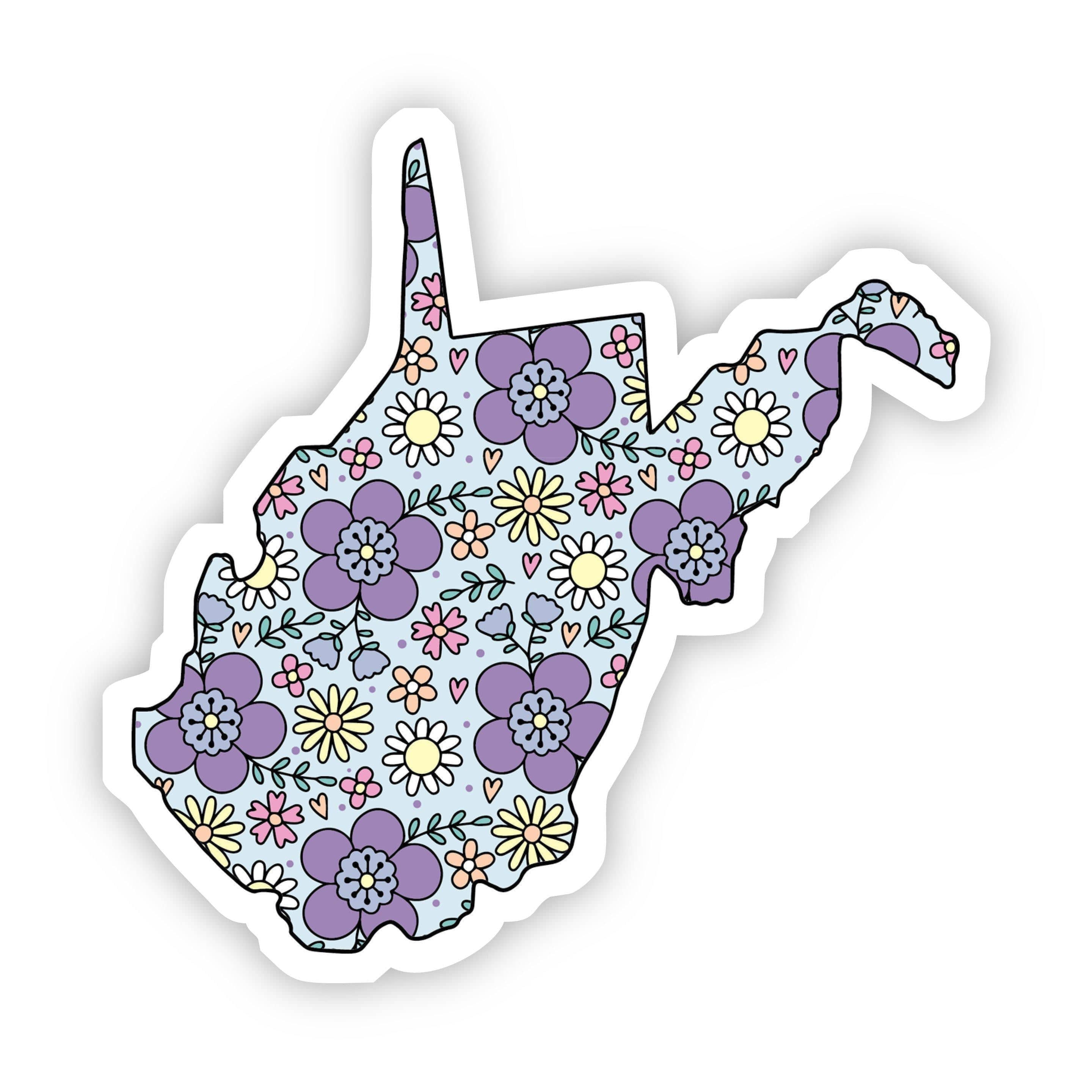  West Virginia Floral Sticker、mySite、elrpsem3k