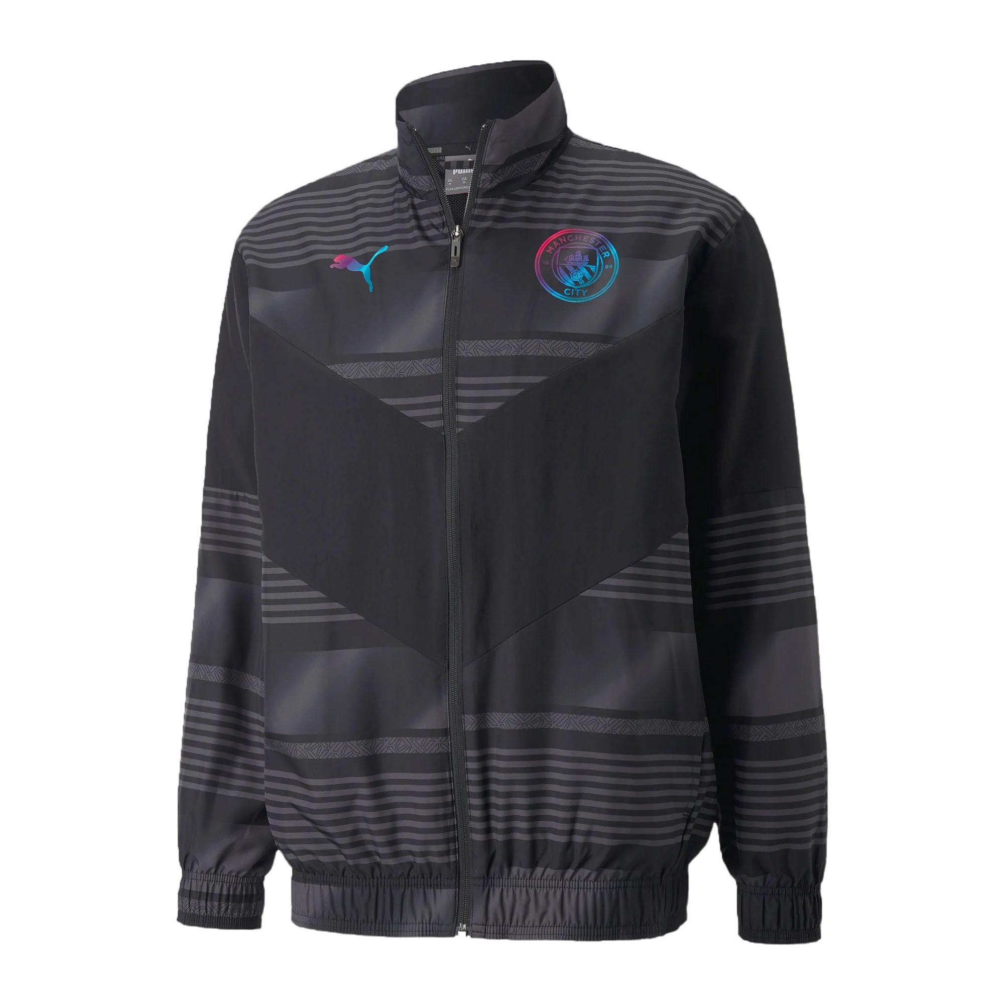 PUMA Men's Manchester City Pre Match Jacket 2022 Black/Noir、mySite、bottomscart