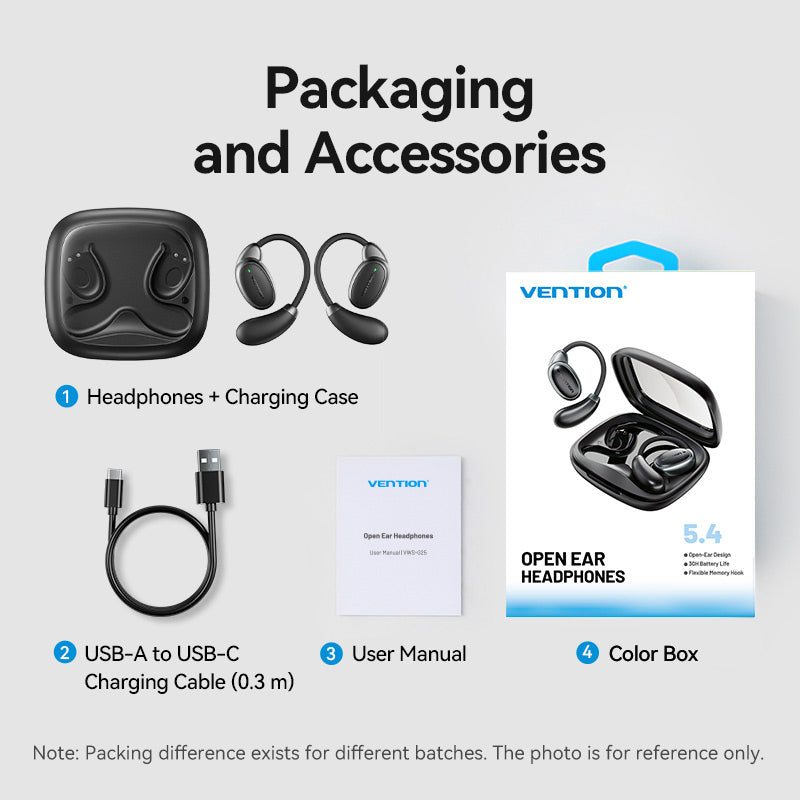 Vention Wireless Bluetooth Open Ear Headphones OpenBeat O15 Black、mySite、fannypackpong