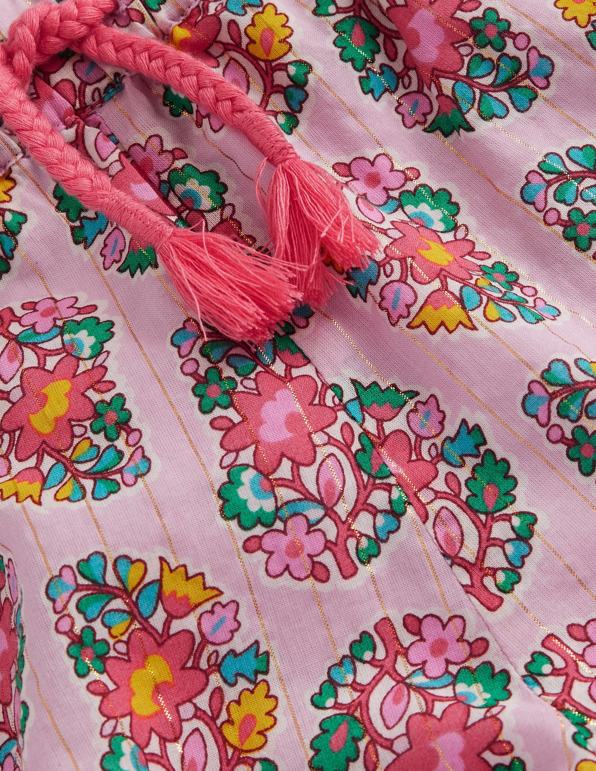  Frill Hem Woven Shorts-Sugared Almond Pink Paisley、mySite、ashleygrahame